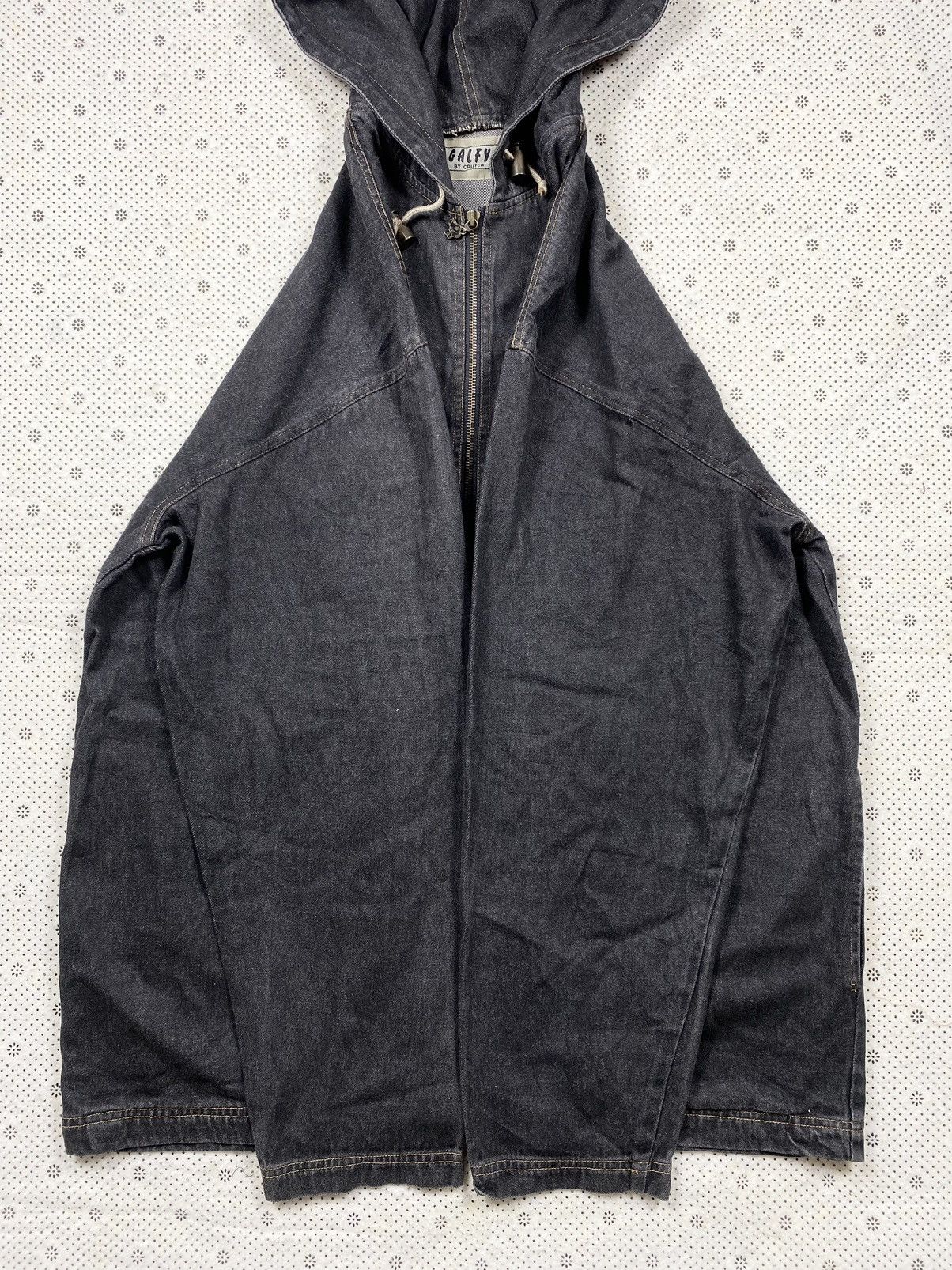 Japanese Brand Denim Zip Up Hoodie Jacket By Galfy Size US XL / EU 56 / 4 - 5 Thumbnail