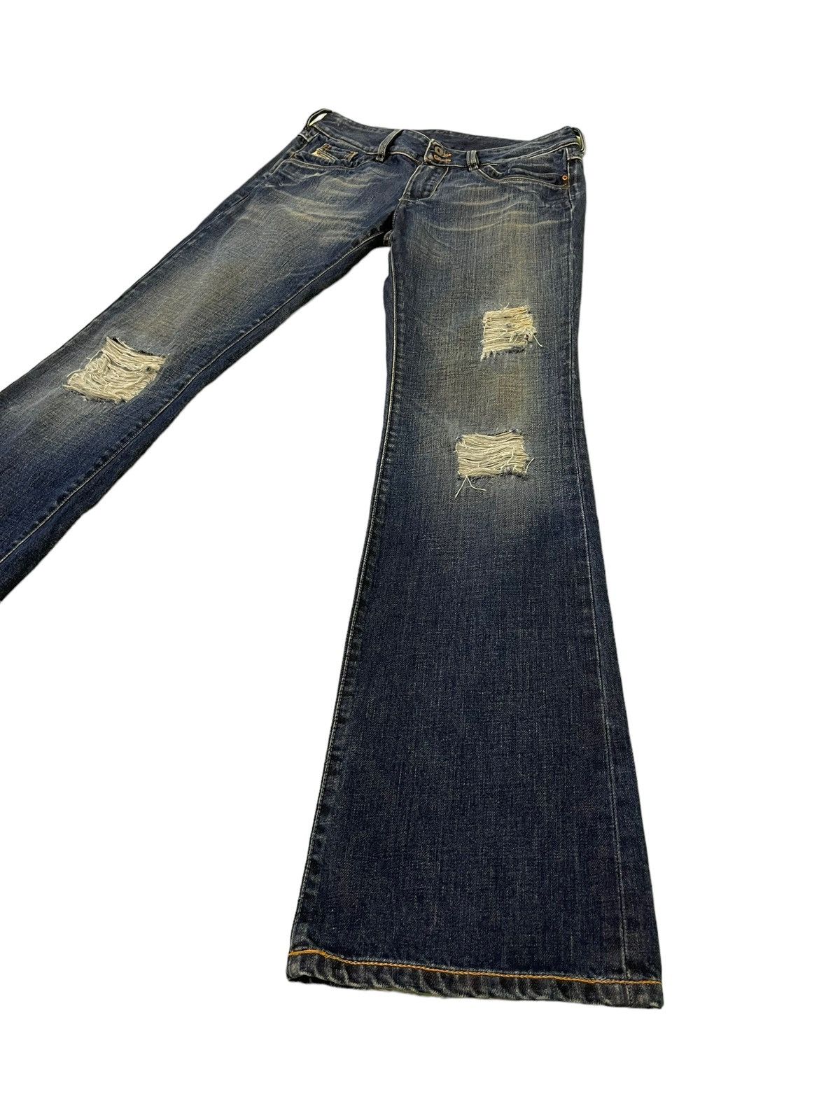 Diesel Flare Jeans Diesel Italy Distress Boot Cut 6🟦0 Size US 28 / EU 44 - 3 Thumbnail