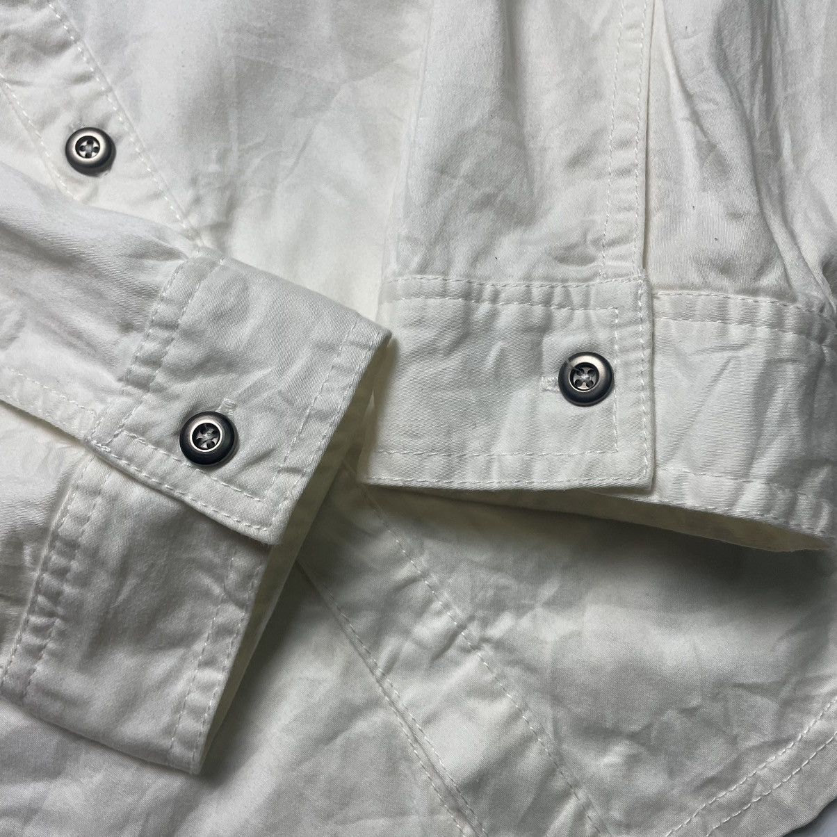 Seditionaries 🇯🇵 SEMANTIC DESIGN EMBROIDERED SPELL OUT BUTTON UP SHIRT Size US XL / EU 56 / 4 - 8 Thumbnail