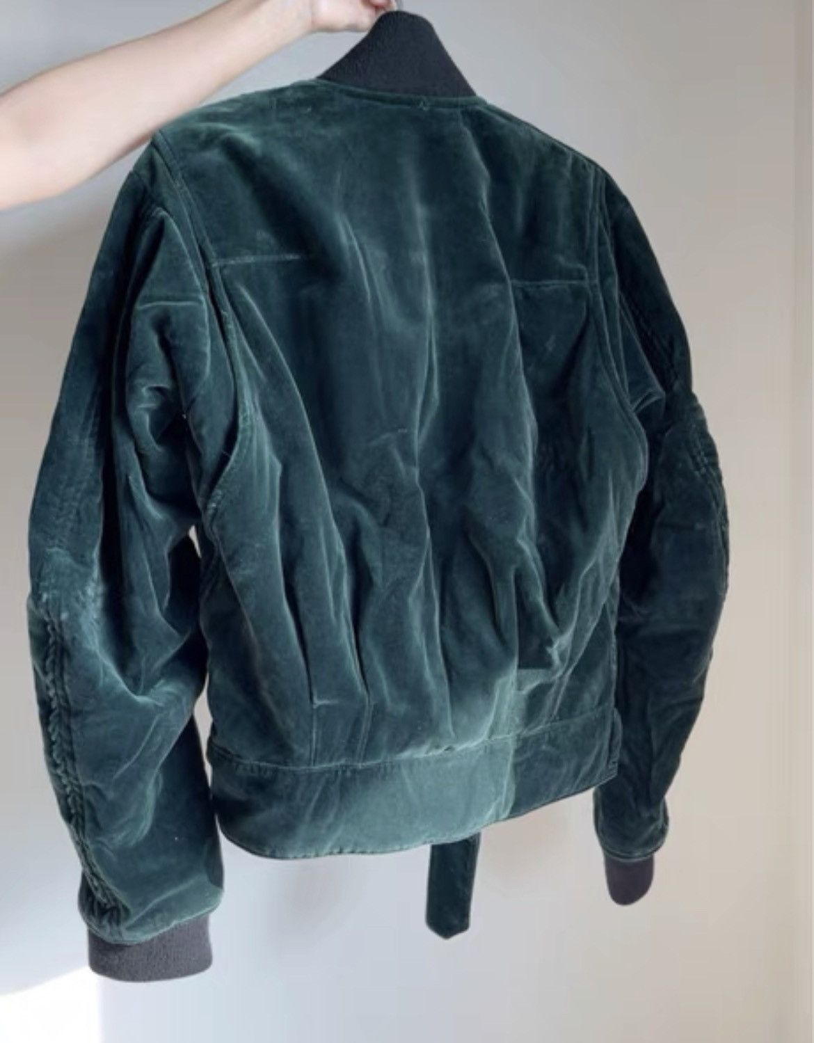 Haider ackermann blue velvet bomber hot sale