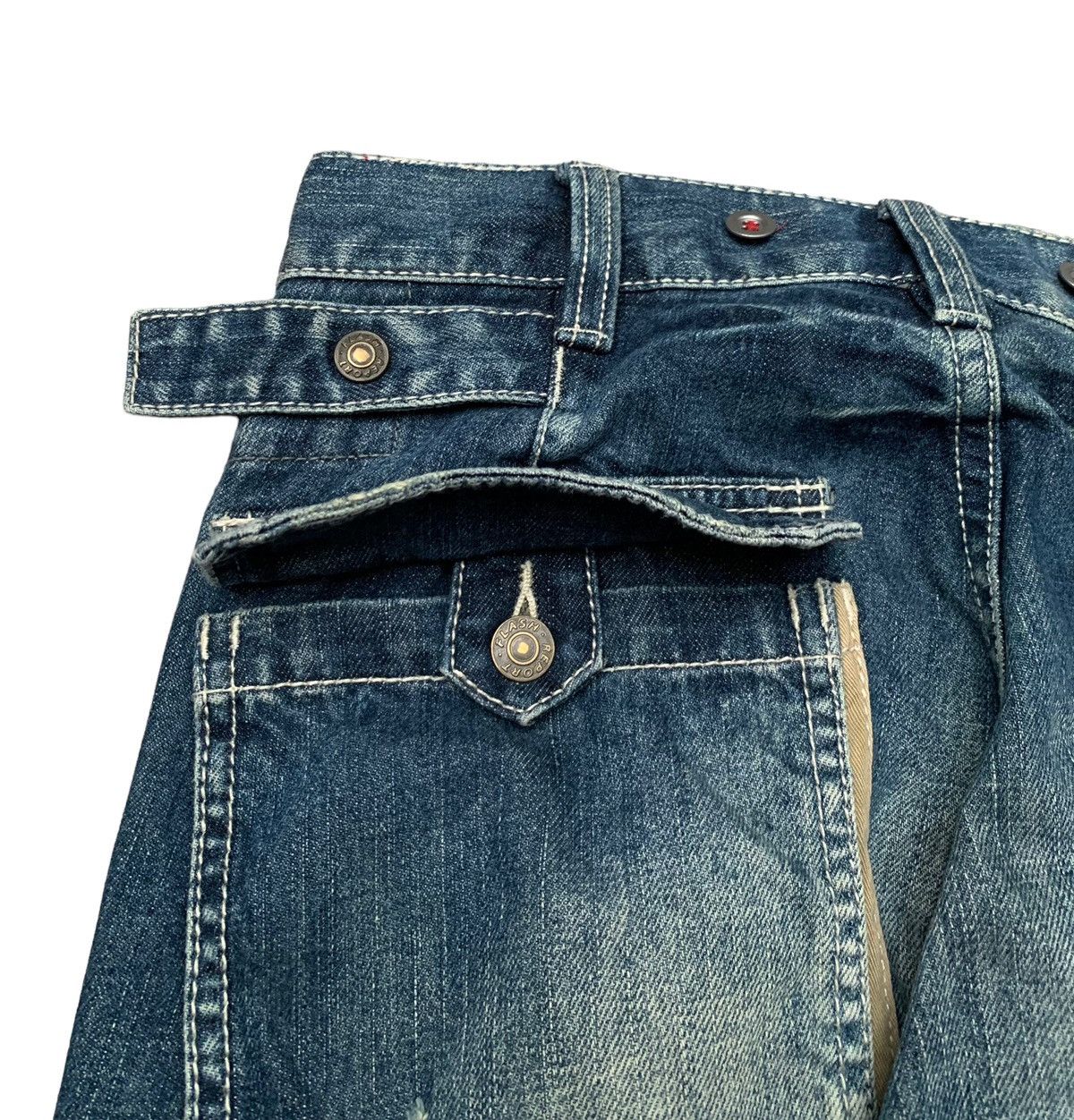Very Rare Vintage Brand Flash Report Distressed Jeans 1990s
