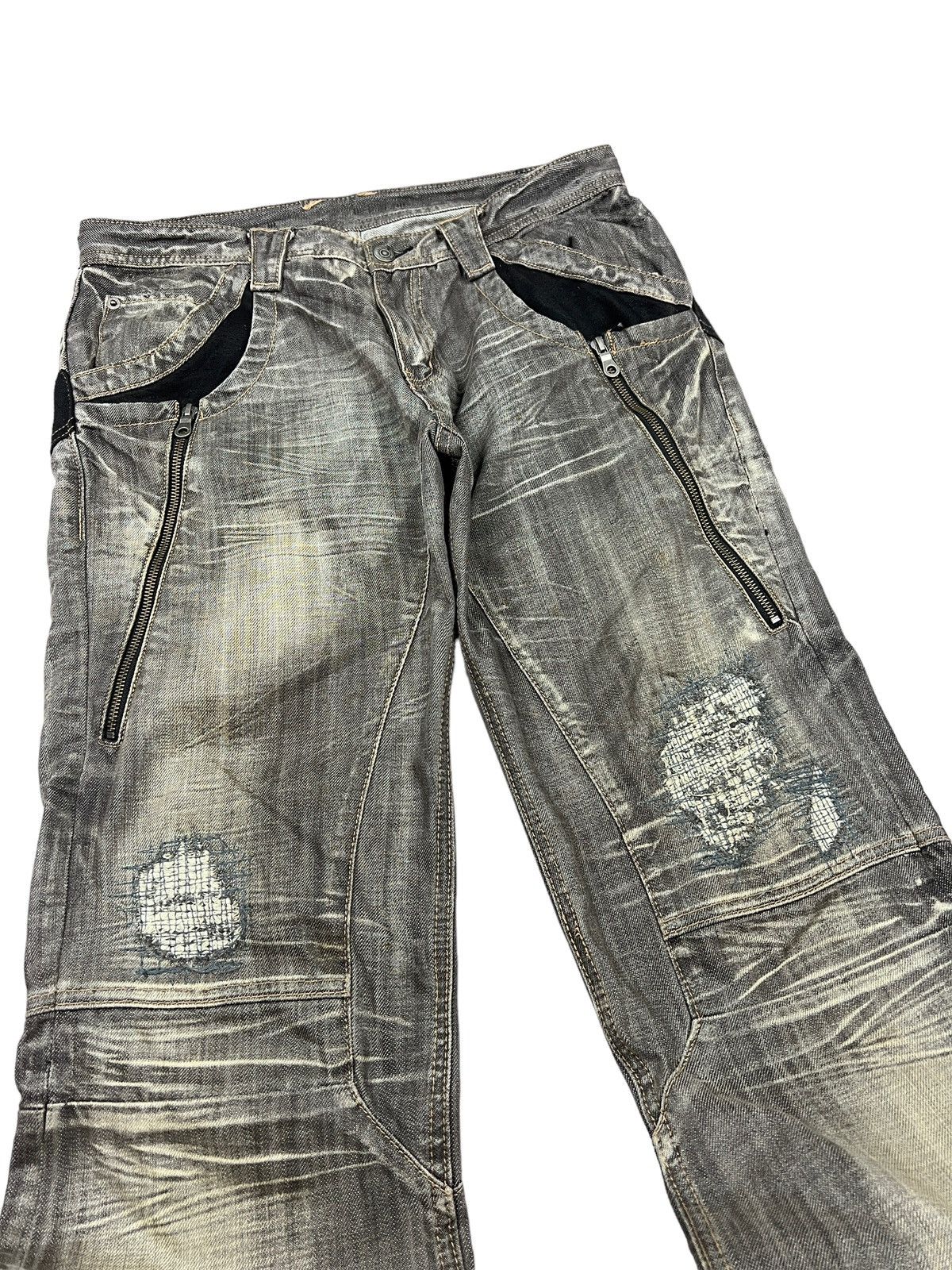 PPFM PPFM Side Zipper Distressed Denim Size US 34 / EU 50 - 11 Thumbnail