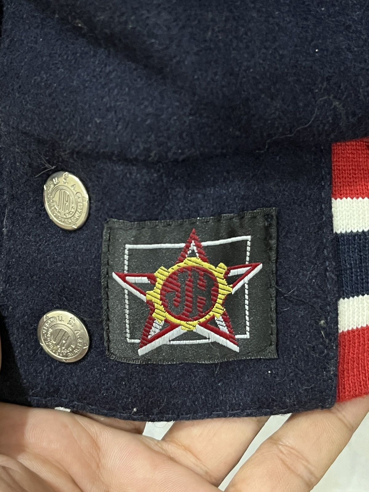 Other (Rrrr). RED SOX VARSITY LEATHER SLEEVE JACKET Size US M / EU 48-50 / 2 - 13 Thumbnail