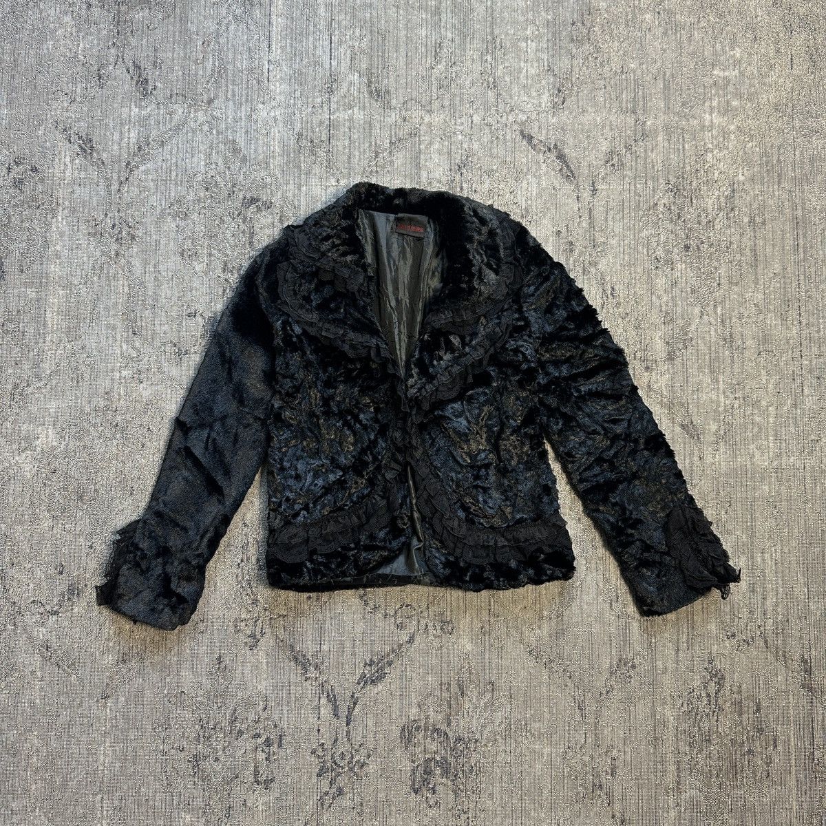 20471120 × Beauty Beast × Seditionaries Queen Of Darkness Faux Fur Lace Ghotic Black Jacket Size L / US 10 / IT 46 - 1 Thumbnail