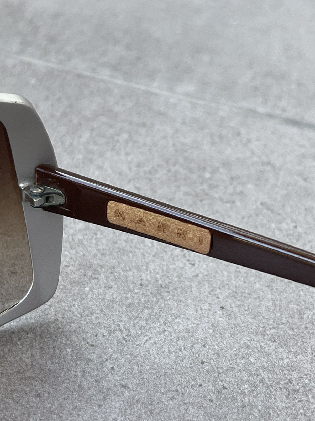 Marni Marni MA044 03 Silver Brown Round Square Sunglasses Size ONE SIZE - 10 Thumbnail