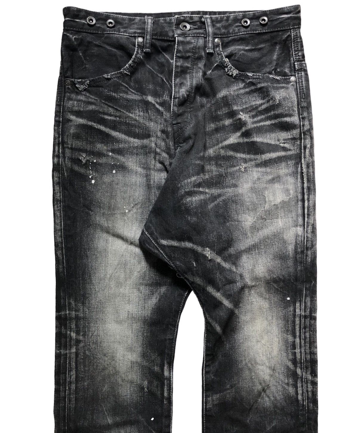 CIVARIZE Civarize wash distressed paint splatter drop crotch jeans Size US 30 / EU 46 - 3 Thumbnail