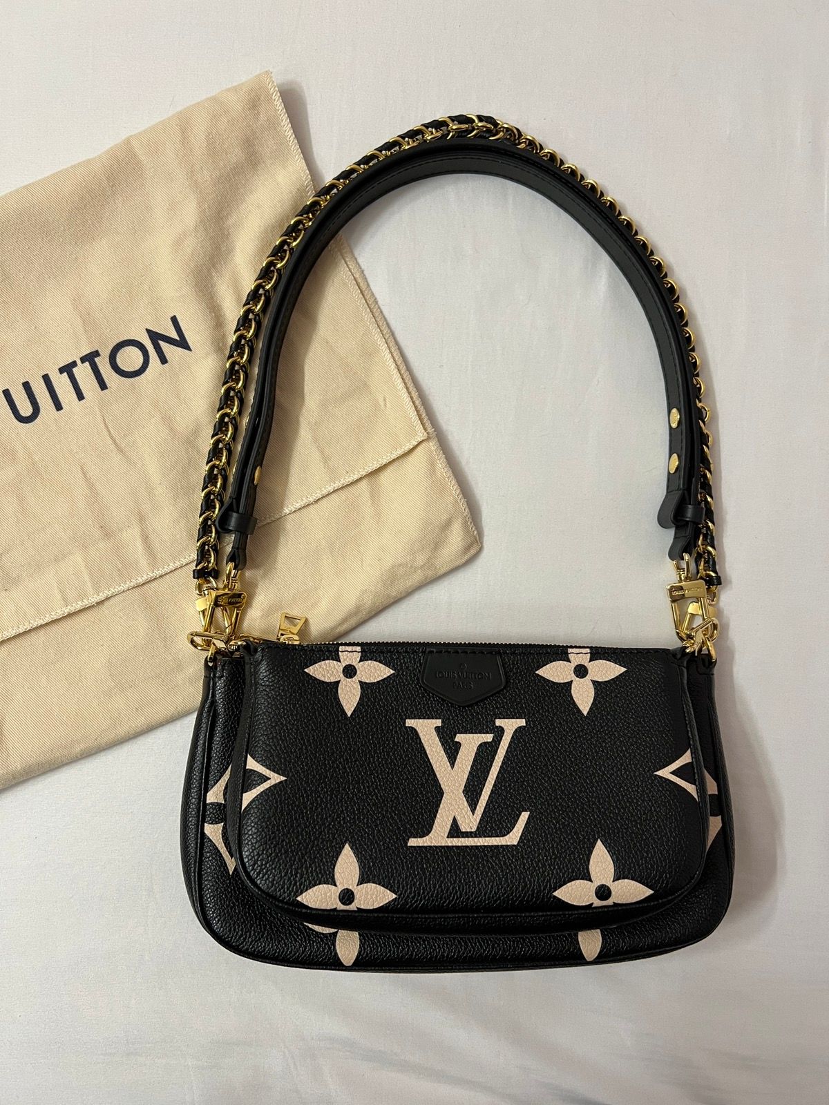 Louis Vuitton Arizona Beige Monogram Empreinte Multi Pochette Accesoires 72lz825s