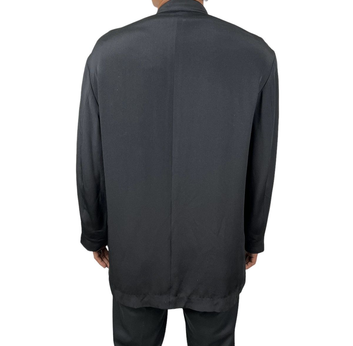 Yohji Yamamoto 💥 YS FOR MEN YOHJI YAMAMOTO SILK MANDARIN JACKET Size US L / EU 52-54 / 3 - 8 Thumbnail