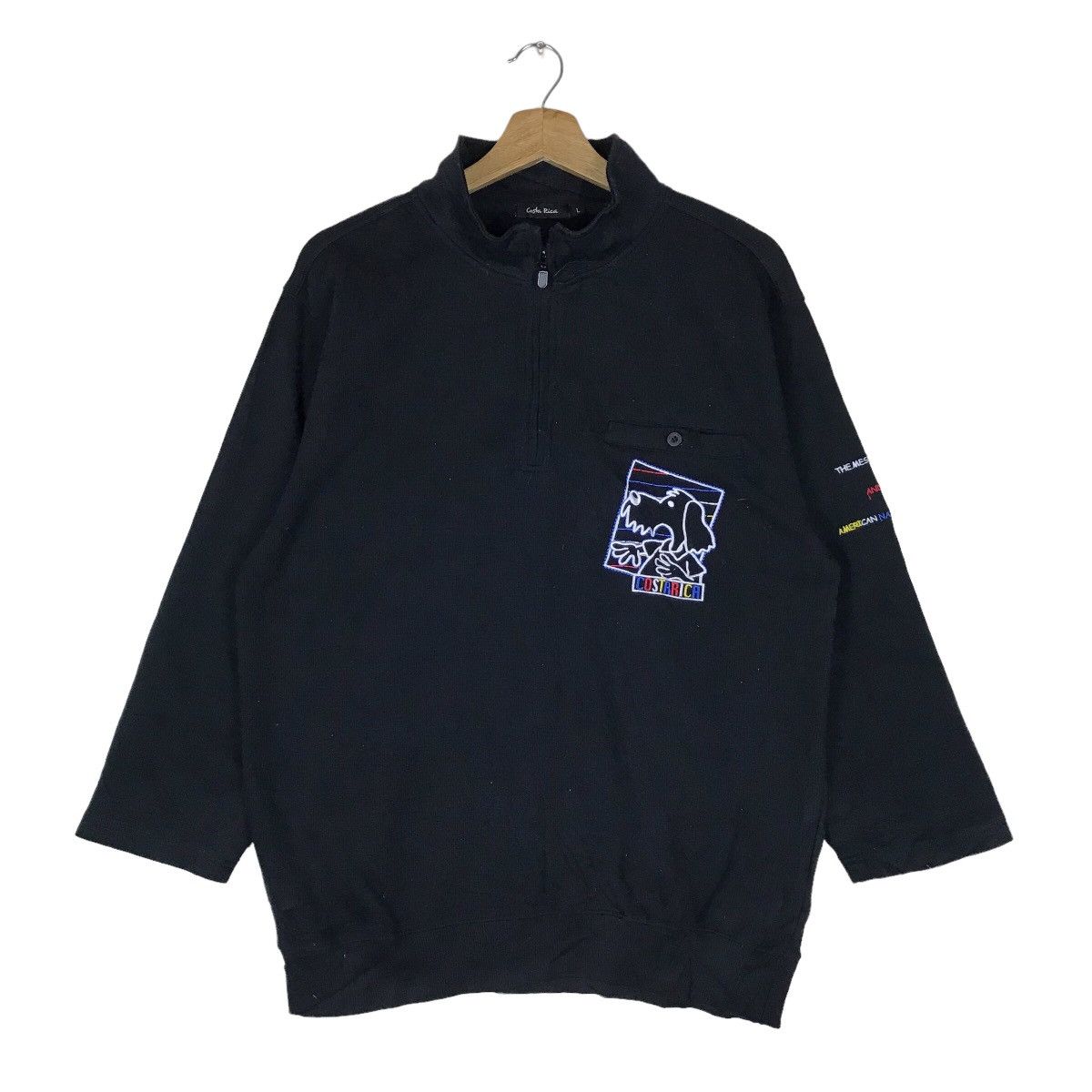 Vintage Costa Rica Quarter Zip Pullover Jumper Sweatshirt