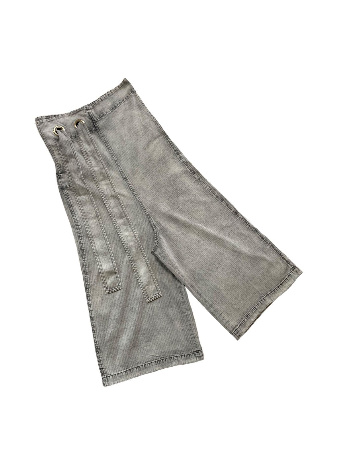 Y's × Y's for Men × Yohji Yamamoto Yohji Yamamoto Y’s Sulfur Herringbone Bleach Ribbon Pants Size US 28 / EU 44 - 10 Thumbnail