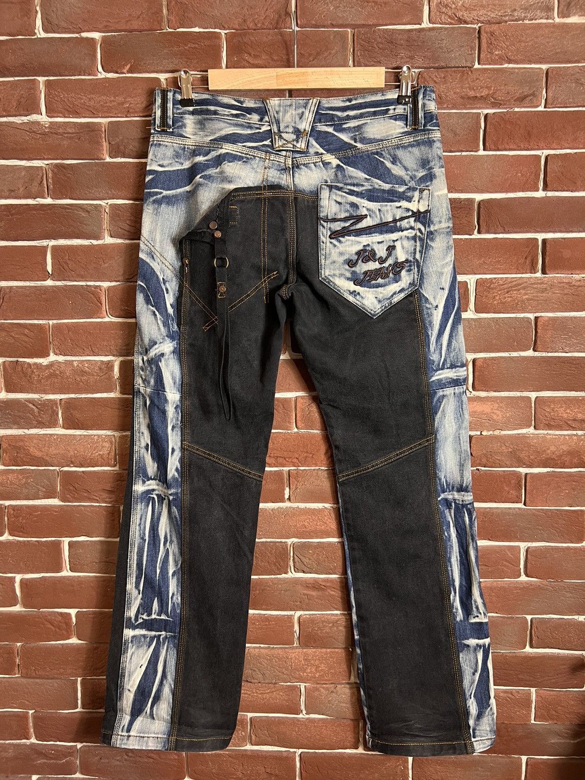 Japanese Brand Vintage Y2k Rare J&J Double Knee Pants Jeans Rare Drip Y2M Size US 34 / EU 50 - 2 Thumbnail
