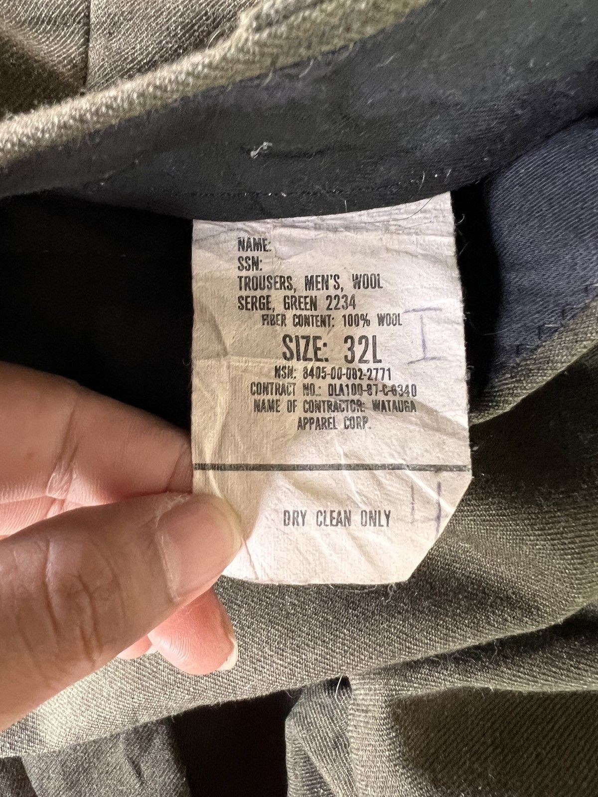 Vintage Vintage Military Wool Pant Size US 31 - 6 Thumbnail