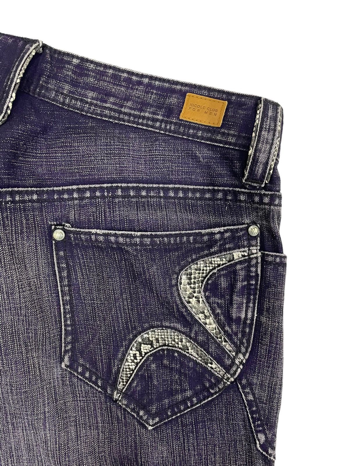 If Six Was Nine Vintage NicoleClubForMen Japan Phyton Jeans Hysteric Style Size US 33 - 8 Thumbnail