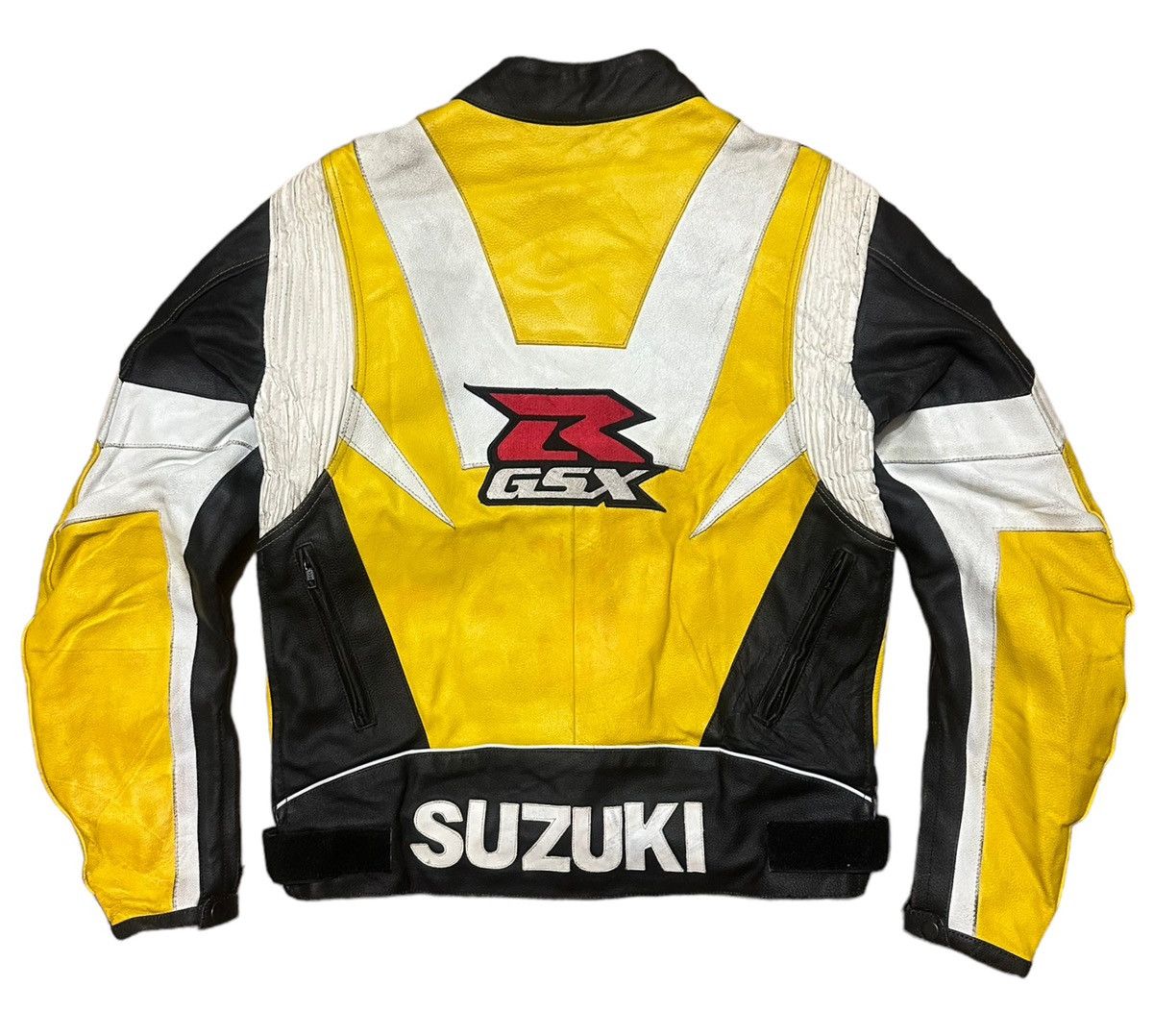 Genuine Leather Vintage Suzuki Team Moto Racing Leather Jacket Size US S / EU 44-46 / 1 - 2 Thumbnail
