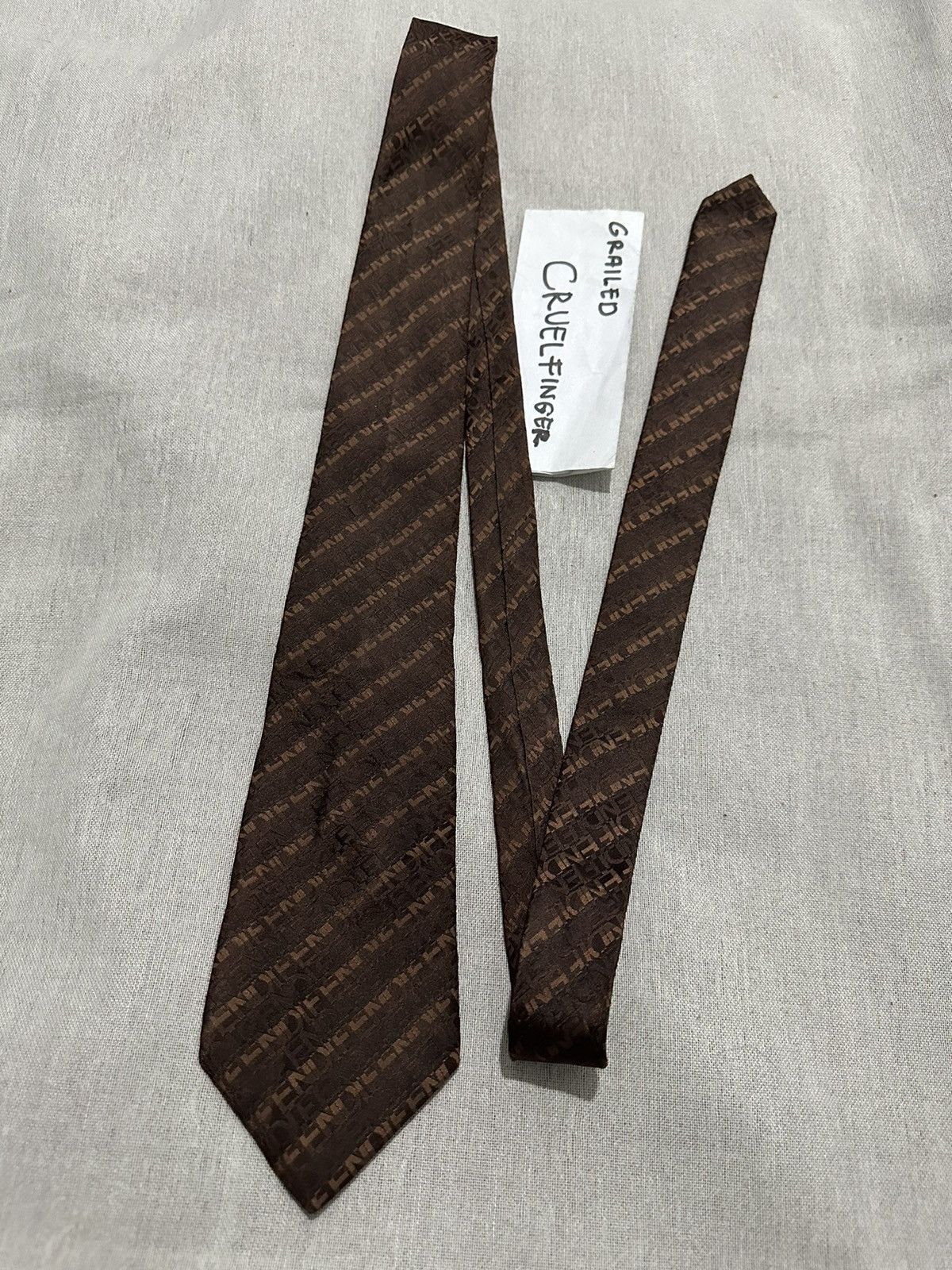 Fendi Fendi Monogram Font Tie Size ONE SIZE - 2 Thumbnail