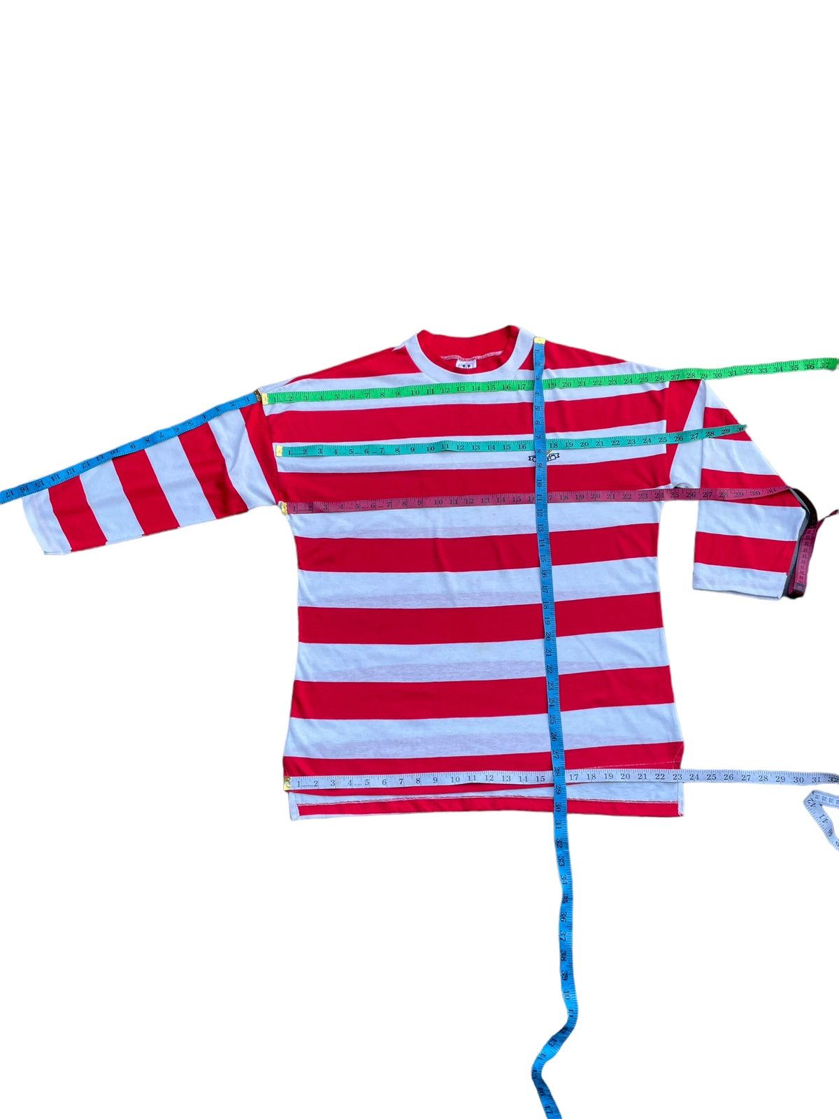 Disney Vintage Mickey Mouse 3 Quater Stripes Tshirt Size US XL / EU 56 / 4 - 11 Thumbnail