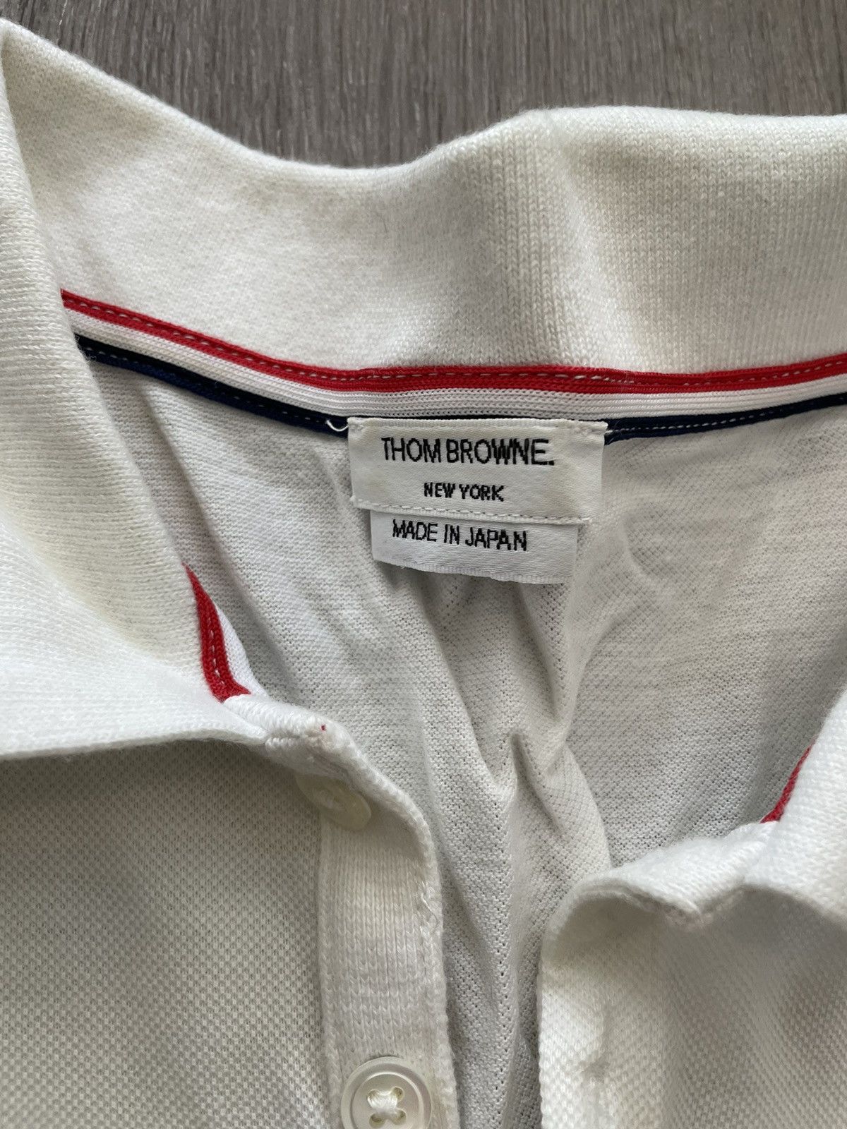Thom Browne Thom Browne Classic White Polo - Size 3 Size US L / EU 52-54 / 3 - 3 Thumbnail