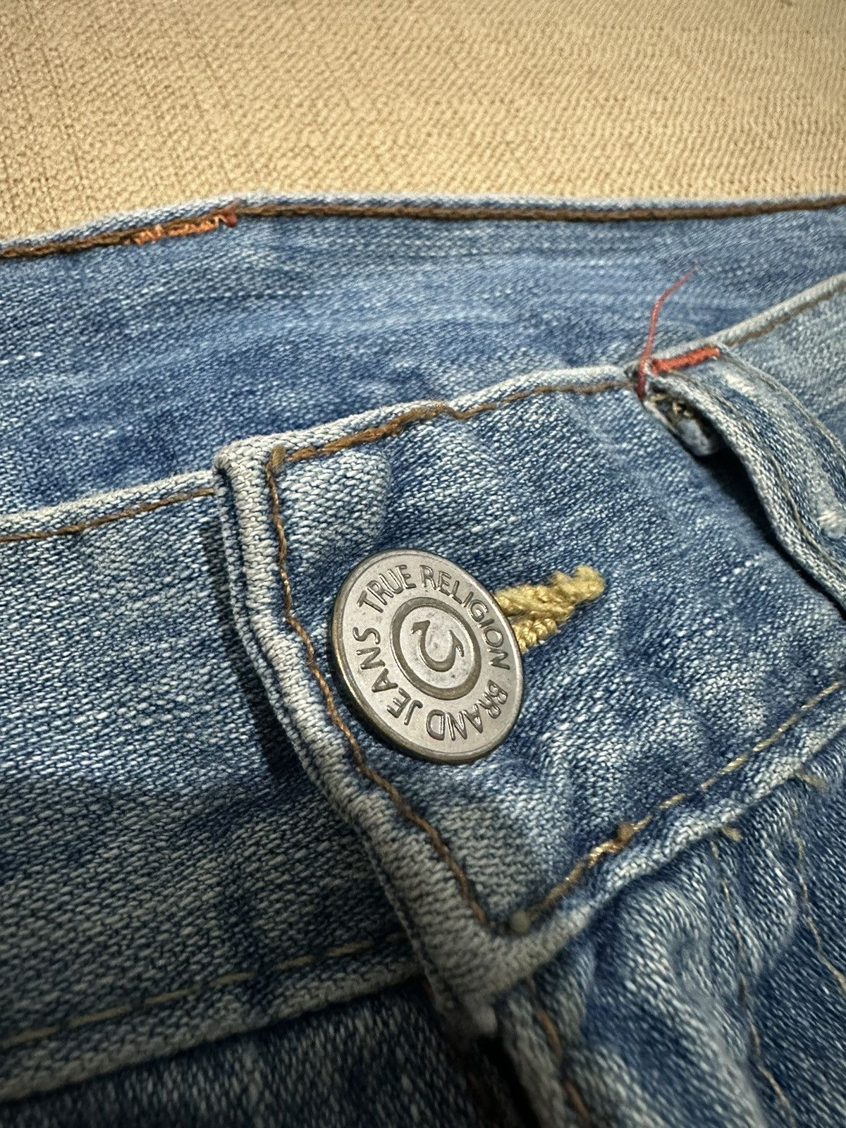 True Religion True Religion Joey Distressed Flared Jeans Size US 33 - 15 Thumbnail