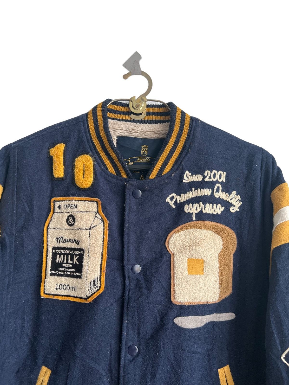 Avirex Rivet & Surge 🇯🇵 "Cafe" Milk & Espresso Hybrid Varsity Size US XL / EU 56 / 4 - 7 Thumbnail