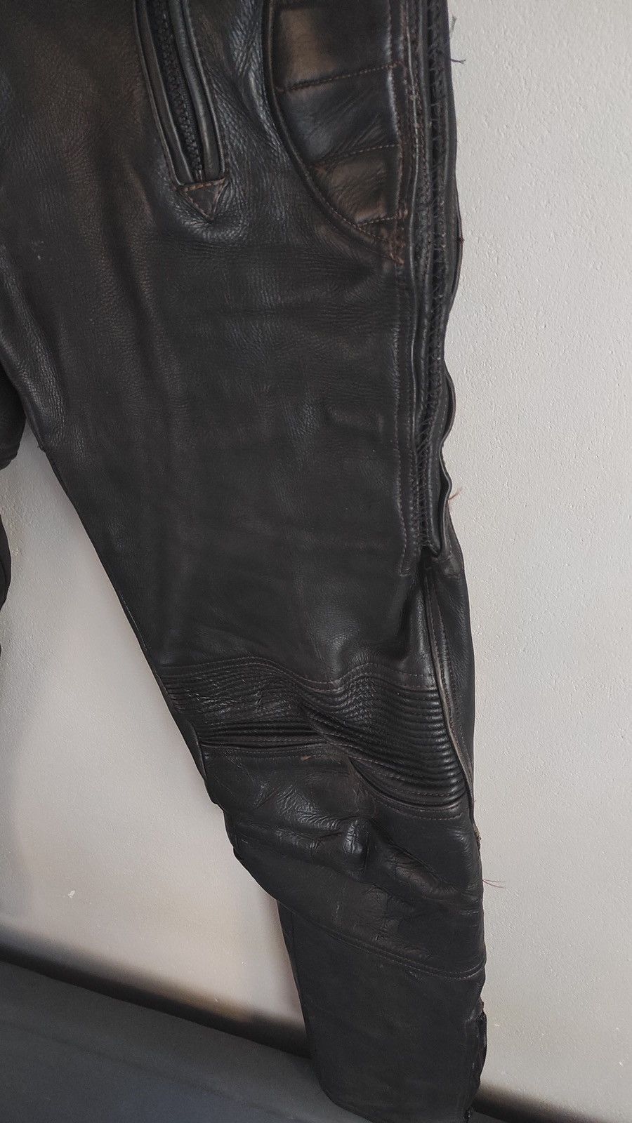 Vintage Vintage 90s leather motorcycle pants Size US 35 - 4 Thumbnail