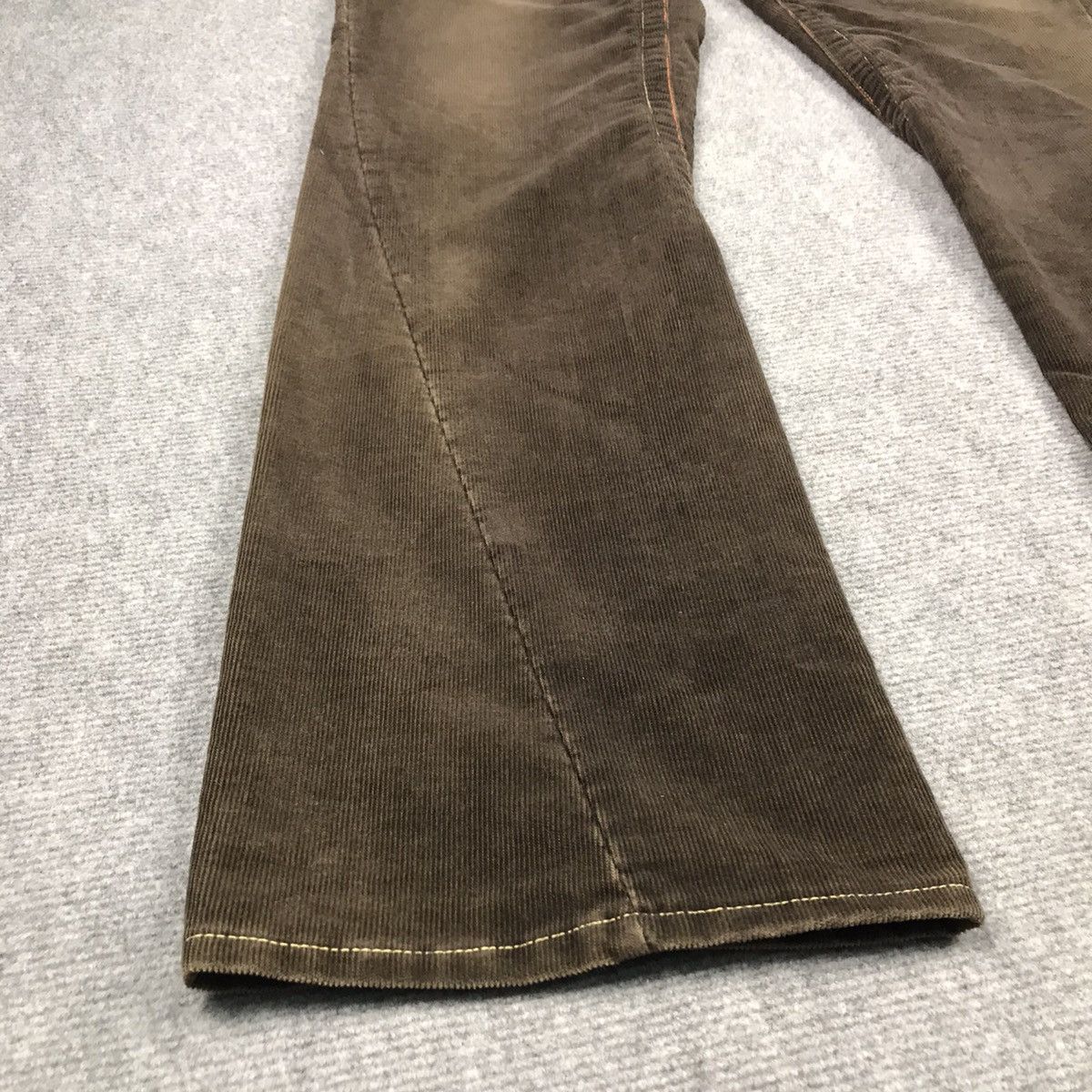 Japanese Brand FLARED CORDUROY🔥JUN MEN BROWN BOOTCUT PANTS Size US 30 / EU 46 - 4 Thumbnail