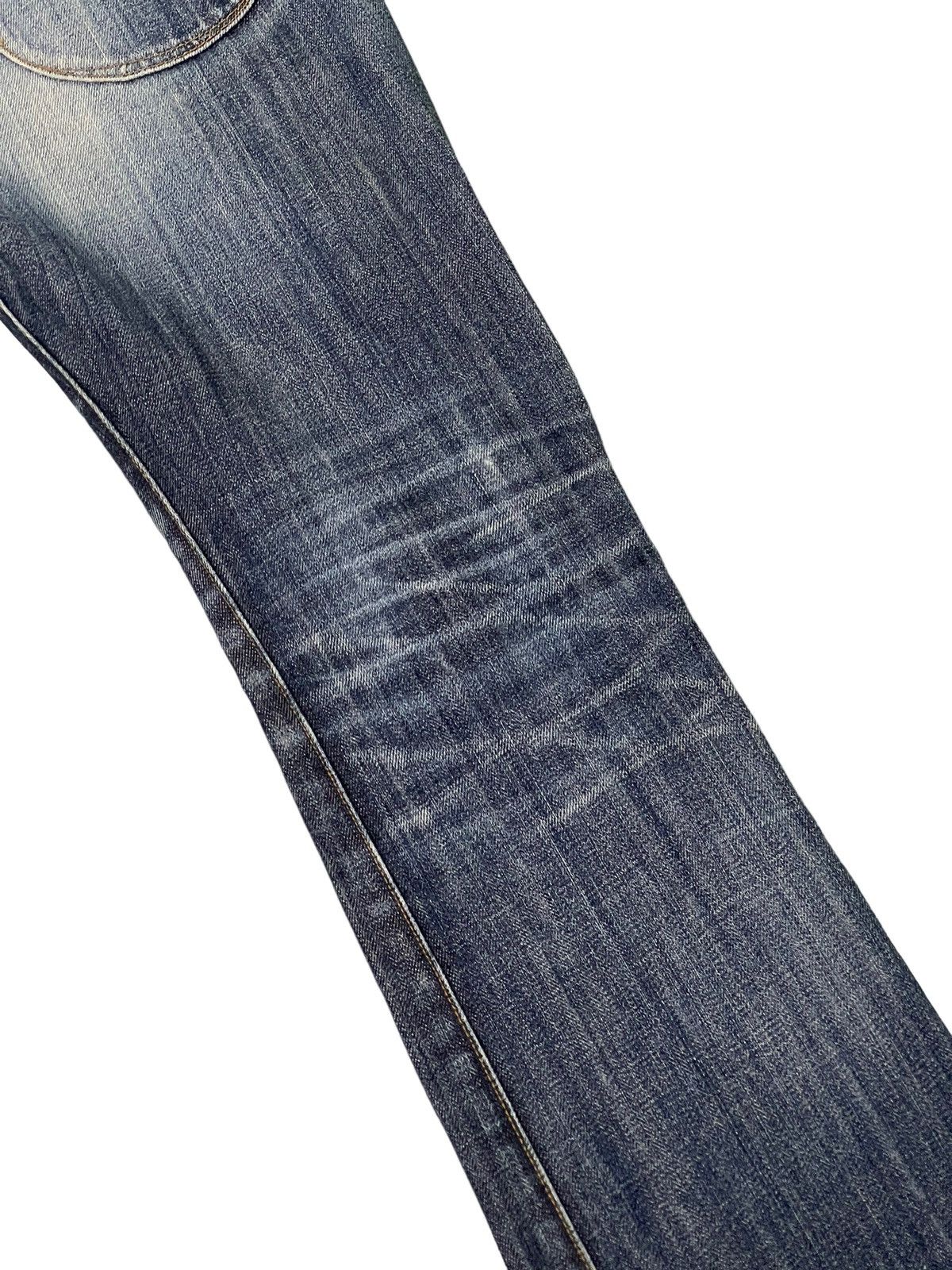 Japanese Brand Flare Jeans Bark Tannage Distress Low Rise Boot Cut 5🟦8 Size US 29 - 18 Thumbnail