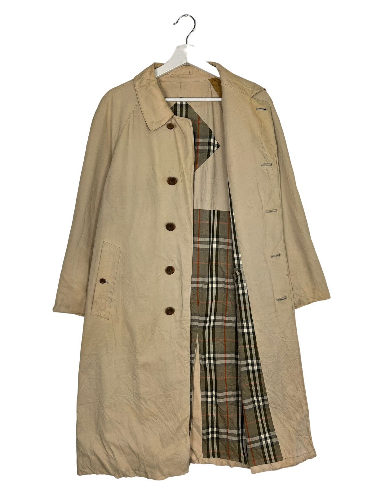 Burberry 🔥 80s BURBERYS TRENCHCOAT NOVA CHECK LINING NICE DESIGN Size US M / EU 48-50 / 2 - 1 Thumbnail