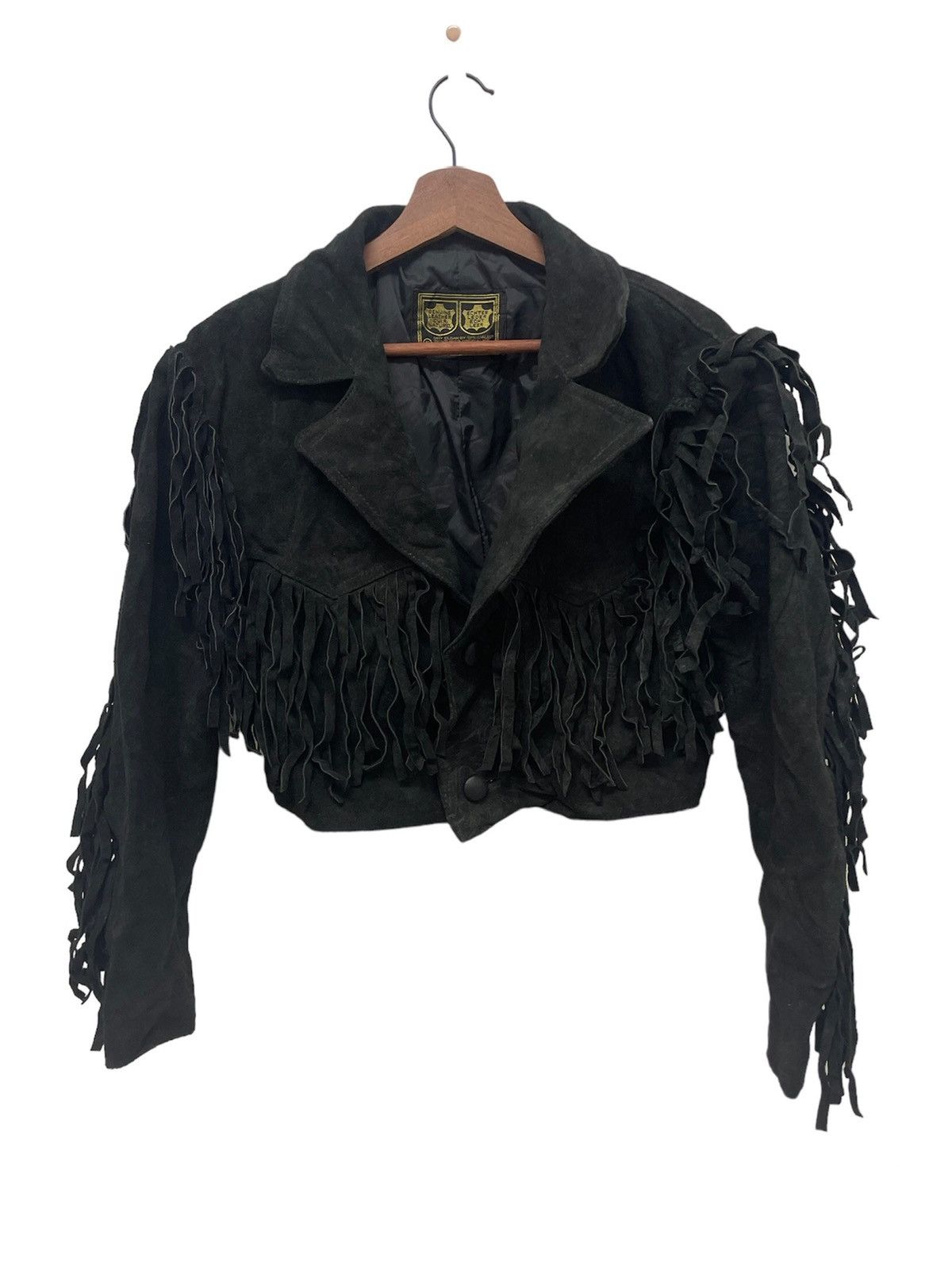 Genuine Leather VINTAGE BLACK CROP JACKET SUEDE LEATHER COUNTRY MAN Size US M / EU 48-50 / 2 - 2 Thumbnail