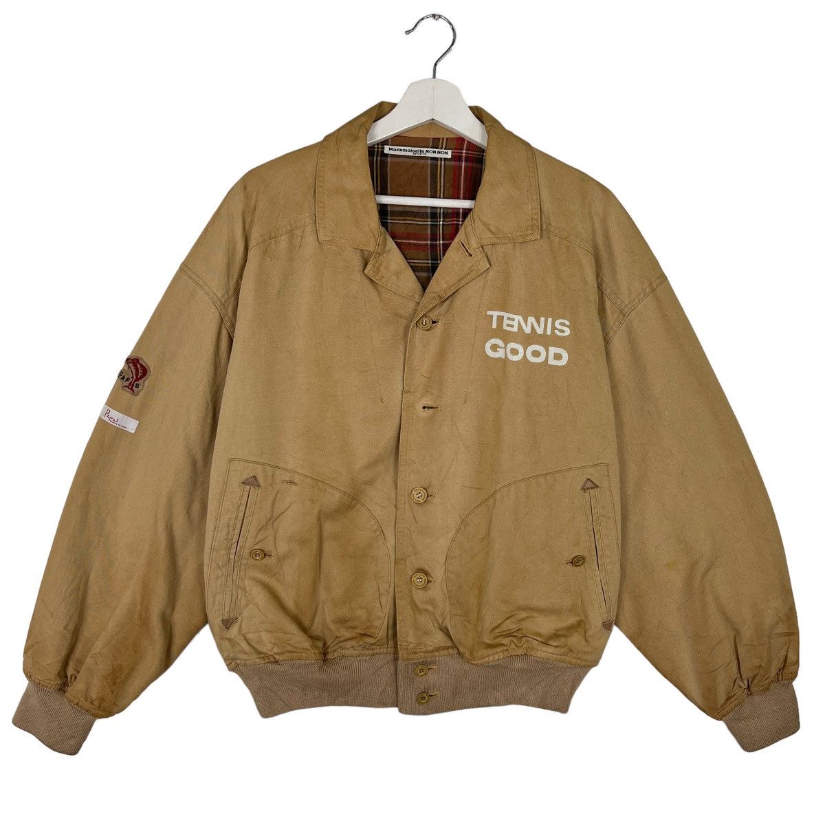Japanese Brand 🔥 MADEMOISESELLE NON NON TENNIS GOOD BUTYON BOMBER JACKET Size US M / EU 48-50 / 2 - 2 Thumbnail