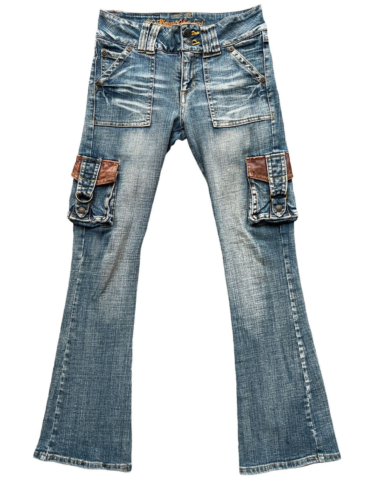 Beauty Beast × Japanese Brand Flare Japan Multipocket Bondage Stretch Jeans 29x31.5 Size 29" - 2 Thumbnail