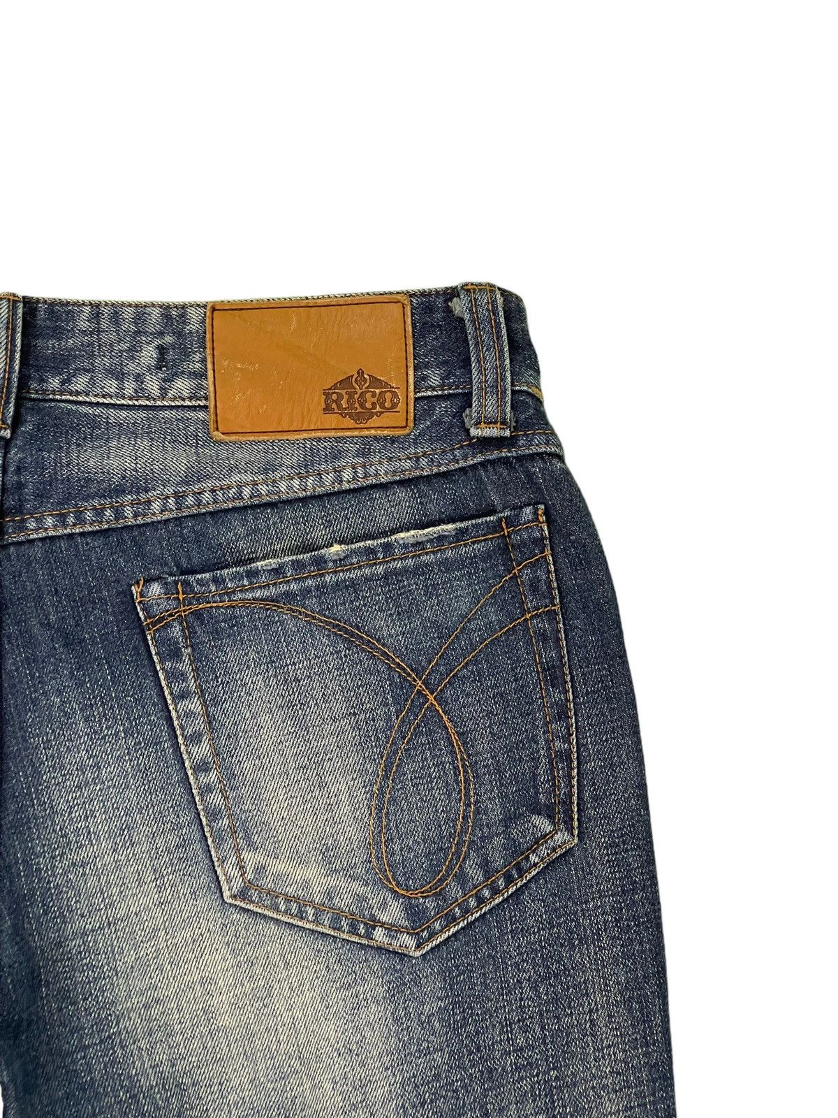 Japanese Brand Flare Jeans Rico Japan Distress Faded Low Rise Boot Cut 6🟦1 Size US 30 / EU 46 - 19 Thumbnail