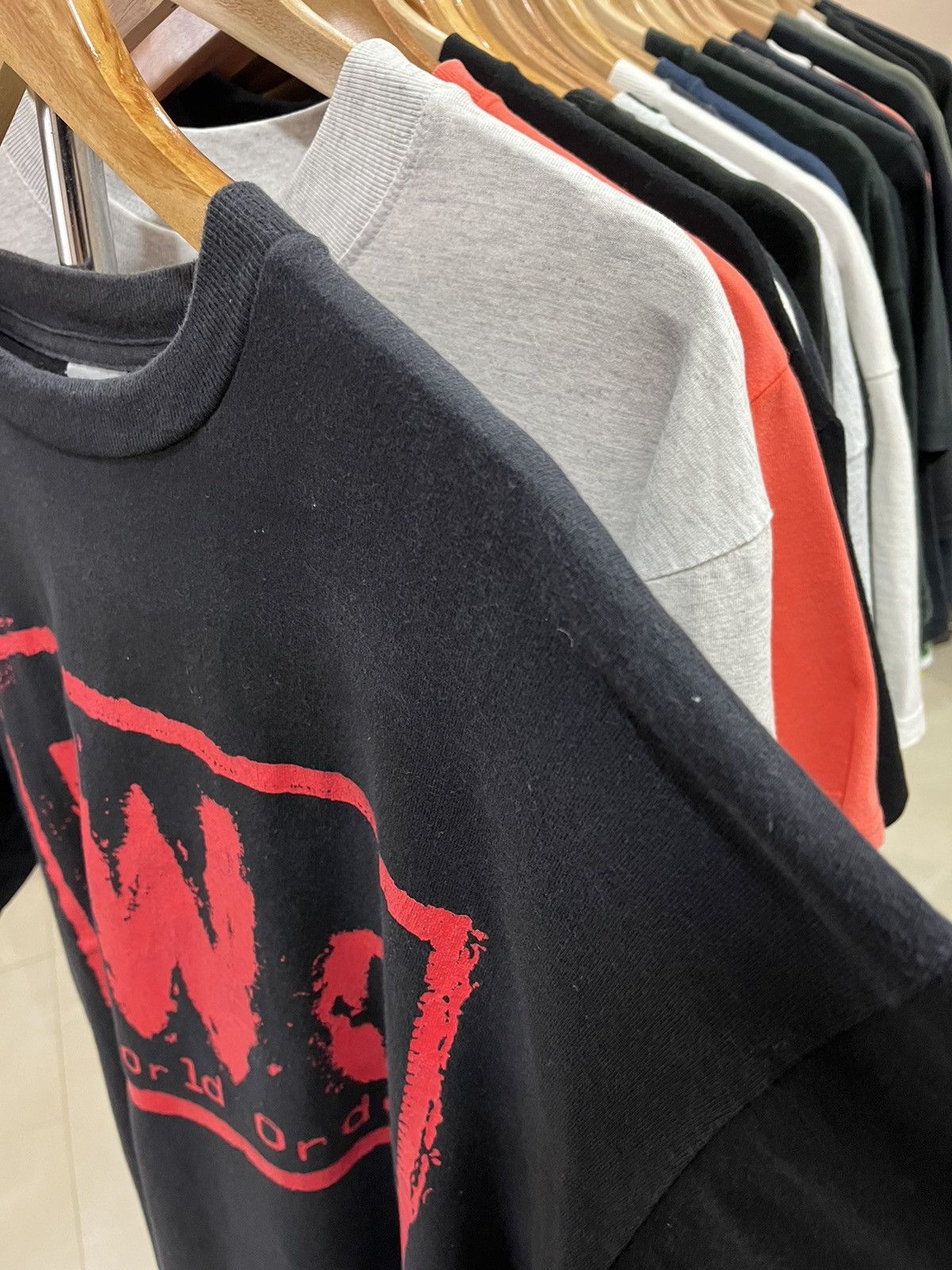 Vintage × WCW/nWo × WWF VTG NEW WORLD ORDER SPELLOUT Size US XL / EU 56 / 4 - 5 Thumbnail