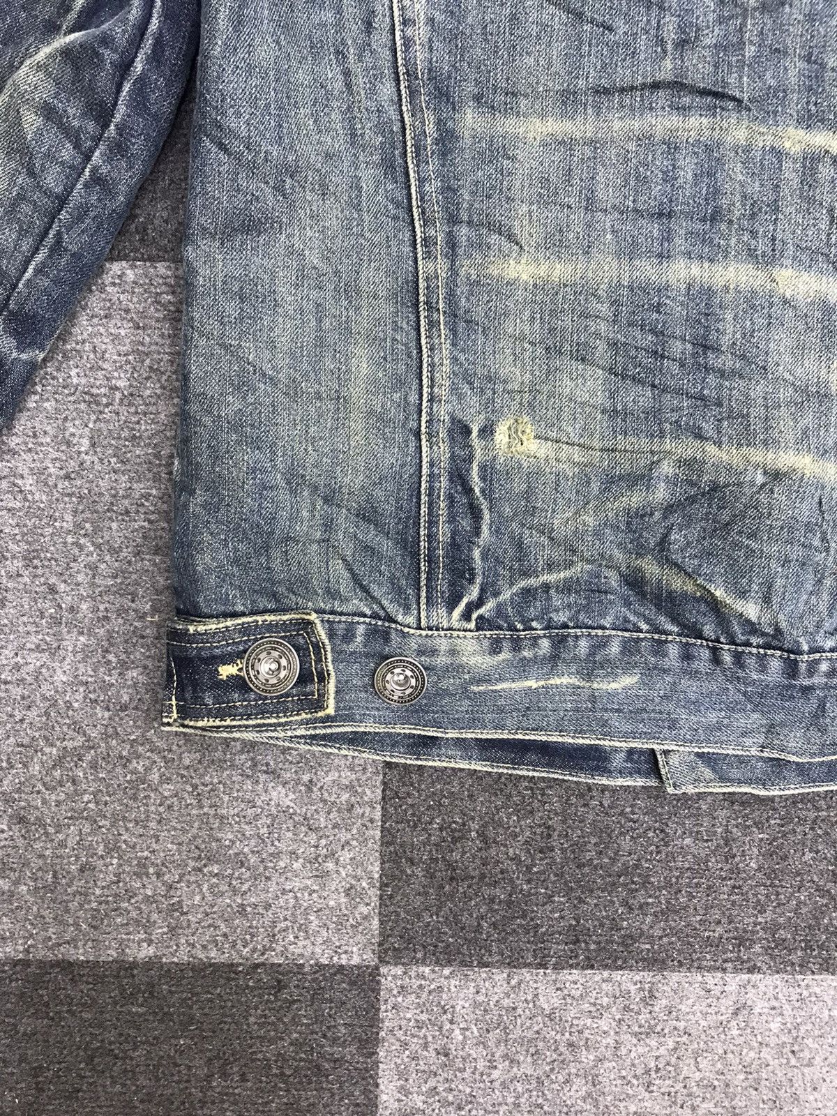 Japanese Brand POINT LOMA Japan Distressed Slim Fit Denim Jacket Size US S / EU 44-46 / 1 - 21 Thumbnail