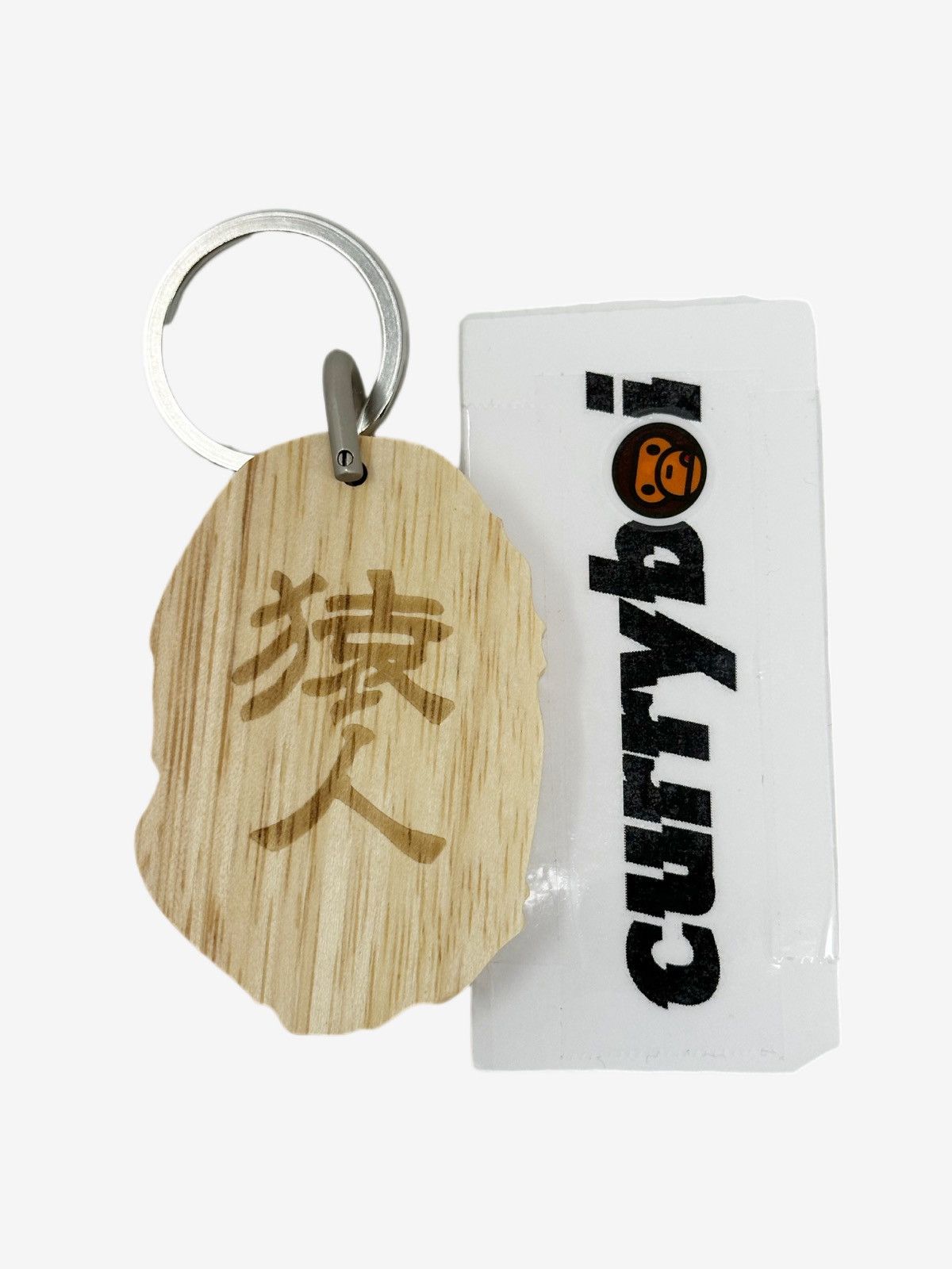 Bape Ape Head Wood Keychain Size ONE SIZE - 7 Thumbnail