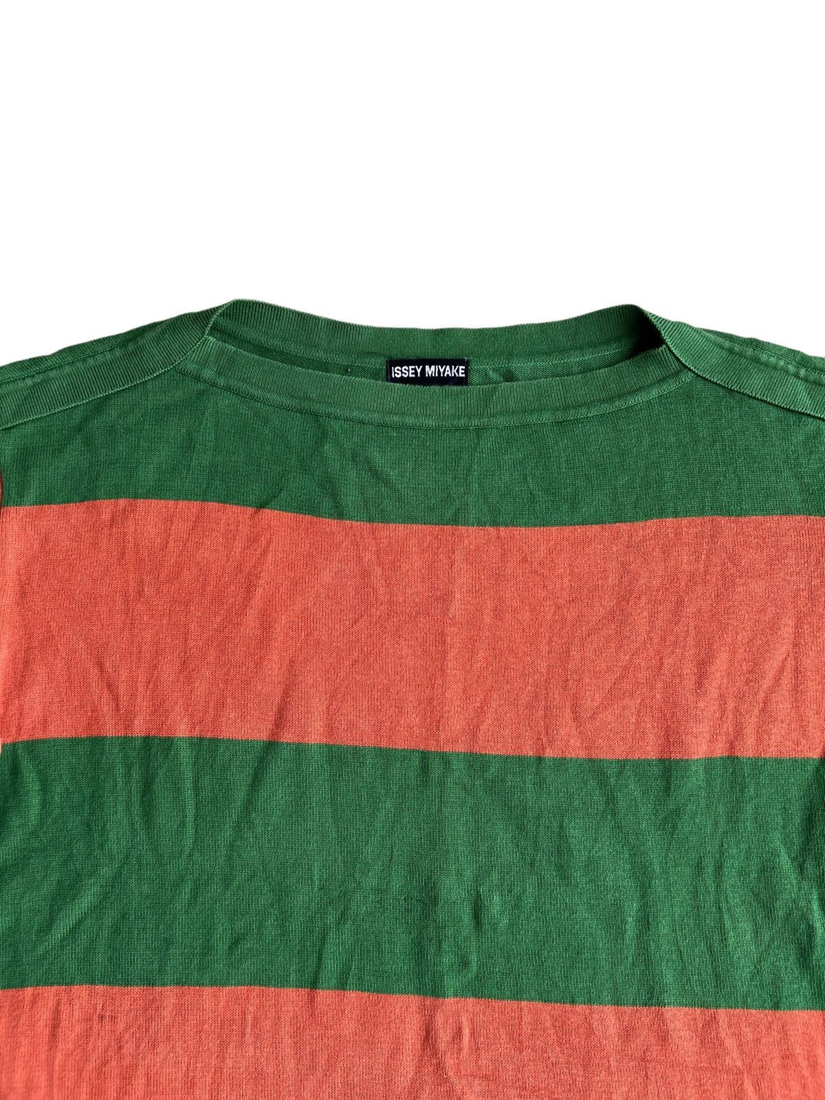Issey Miyake FW98 Issey Miyake Men Boat Neck Colorway Border Sweater Size US L / EU 52-54 / 3 - 9 Thumbnail