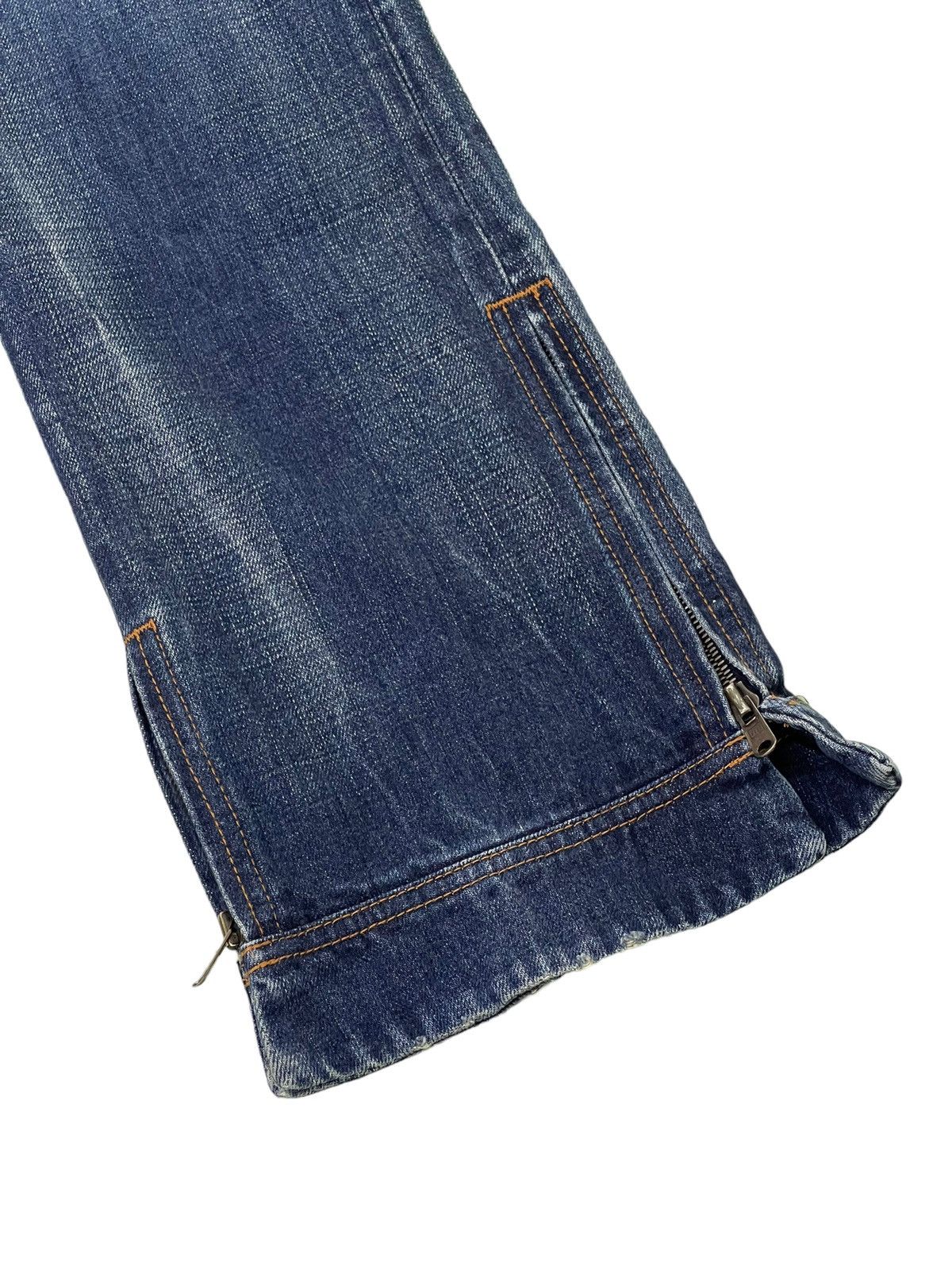 Japanese Brand Flare Jeans Rico Japan Distress Faded Low Rise Boot Cut 6🟦1 Size US 30 / EU 46 - 6 Thumbnail