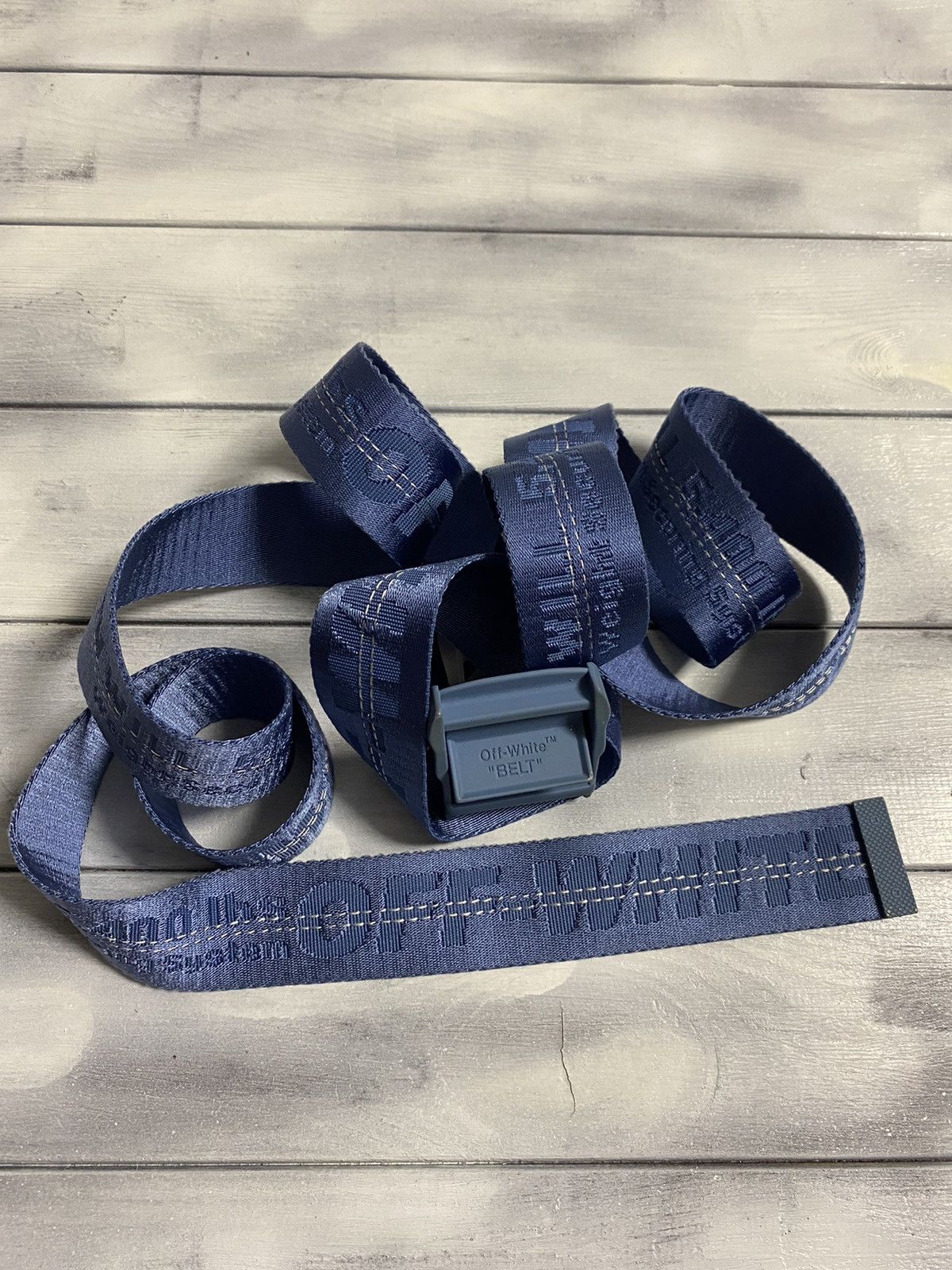 Pre-owned Off-white Blue Belt  C/o Virgil Abloh
