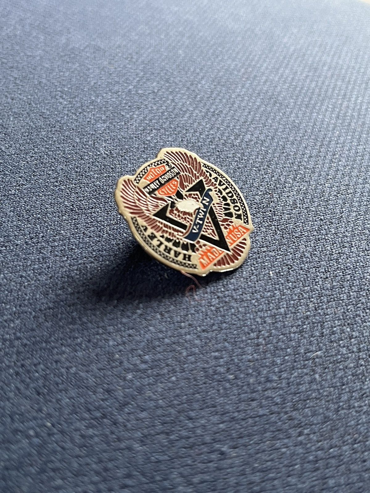 Harley Davidson × Vintage Harley Davidson V Twin vintage pin Size ONE SIZE - 2 Thumbnail