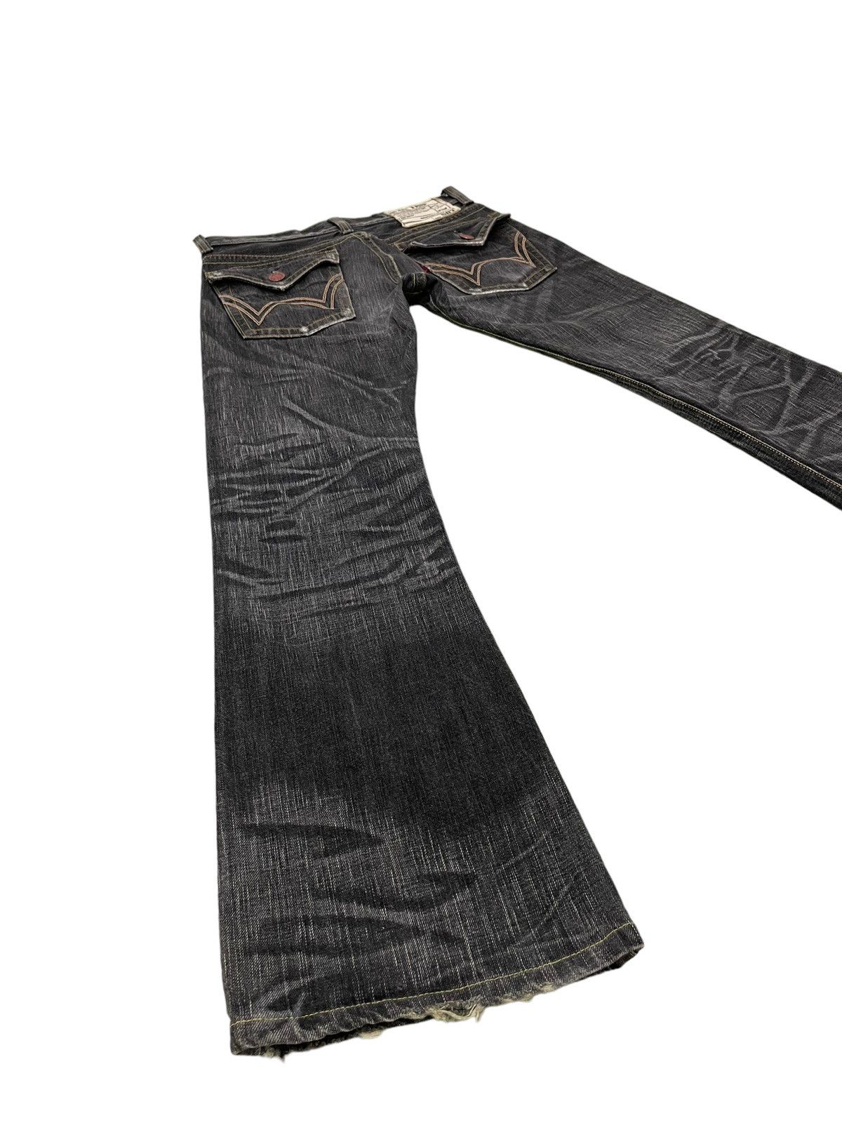 Japanese Brand Flare Jeans Edwin Japan Distress Acid Wash Boot Cut 5🟦7T Size US 30 / EU 46 - 13 Thumbnail