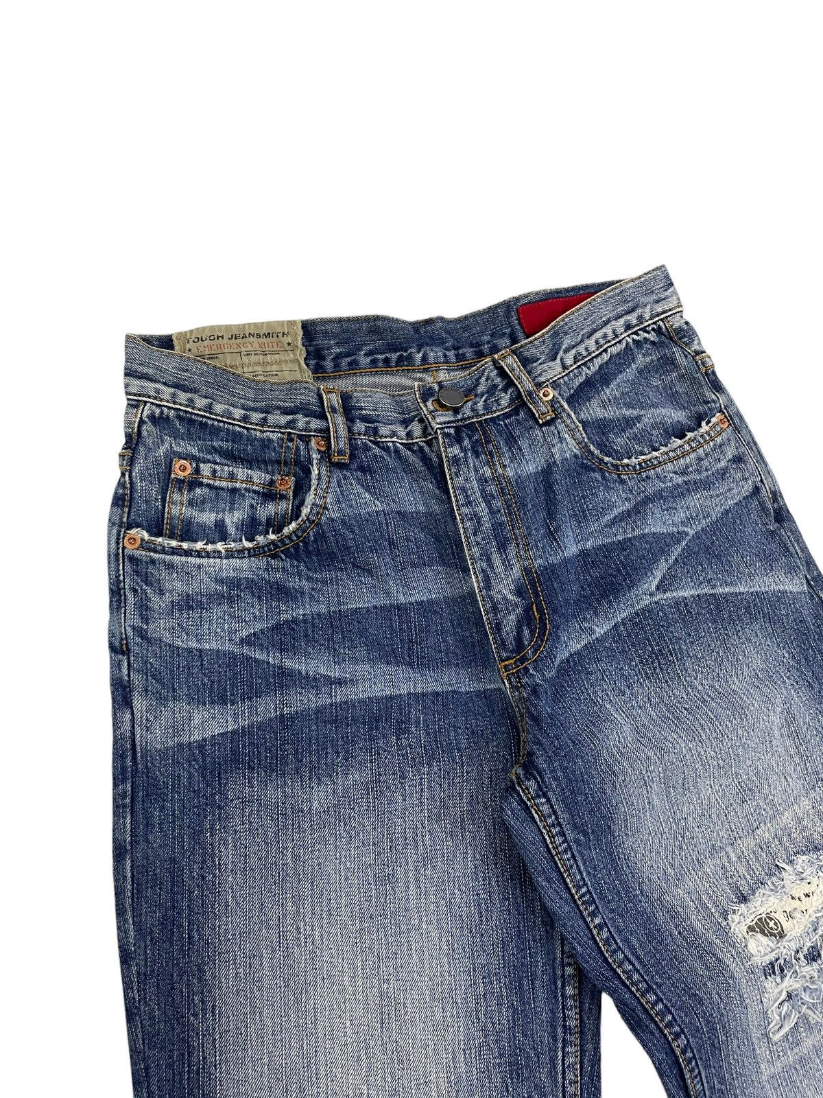 Japanese Brand × PPFM Vintage ToughJeansSmith Distressed Jeans Kapital Style Size US 30 / EU 46 - 4 Thumbnail