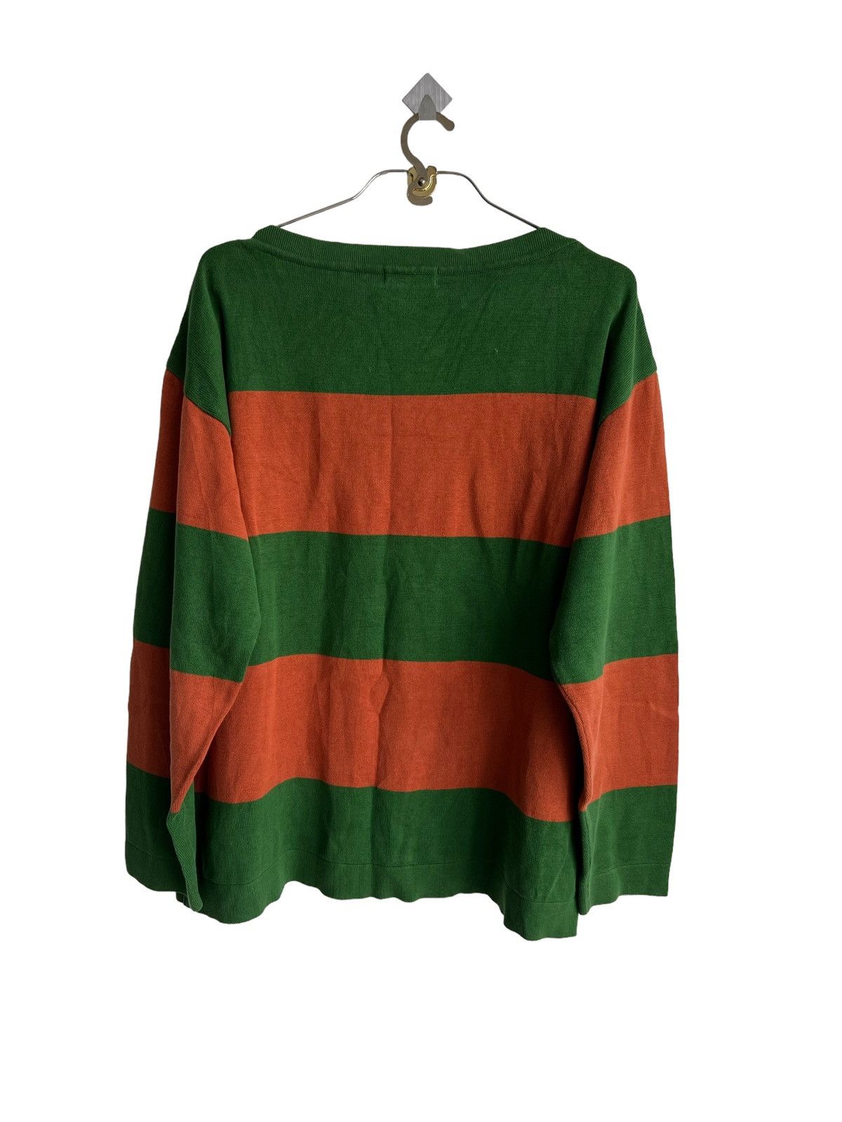 Issey Miyake FW98 Issey Miyake Men Boat Neck Colorway Border Sweater Size US L / EU 52-54 / 3 - 8 Thumbnail