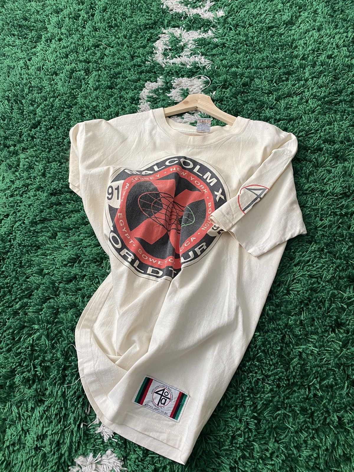 image of 40 Acres A Mule x Vintage 40 Acres And A Mule Tee in Cream, Men's (Size XL)