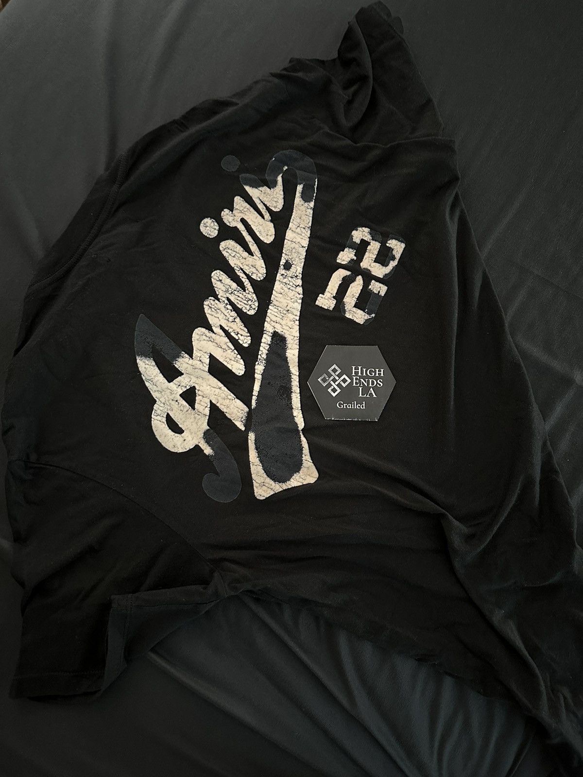 Amiri Amiri Black 22 Tee Flocked tee Size US M / EU 48-50 / 2 - 3 Thumbnail
