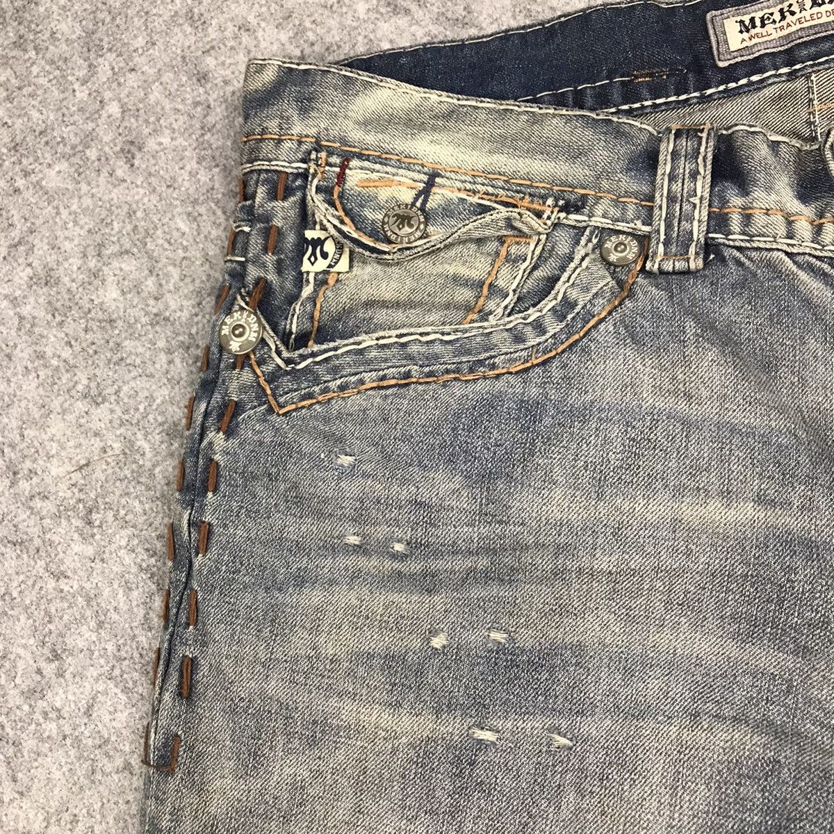 Japanese Brand × Mek Denim BLUE FADED🔥MEK DENIM DISTRESSED DENIM PANTS Size US 34 / EU 50 - 10 Thumbnail