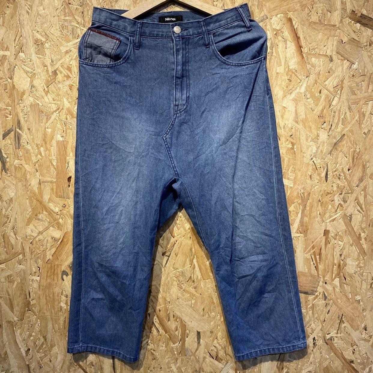 Issey Miyake Issey Miyake Ne-net Baggy Drop Crotch Denim Pants 30 Size US 30 / EU 46 - 2 Thumbnail