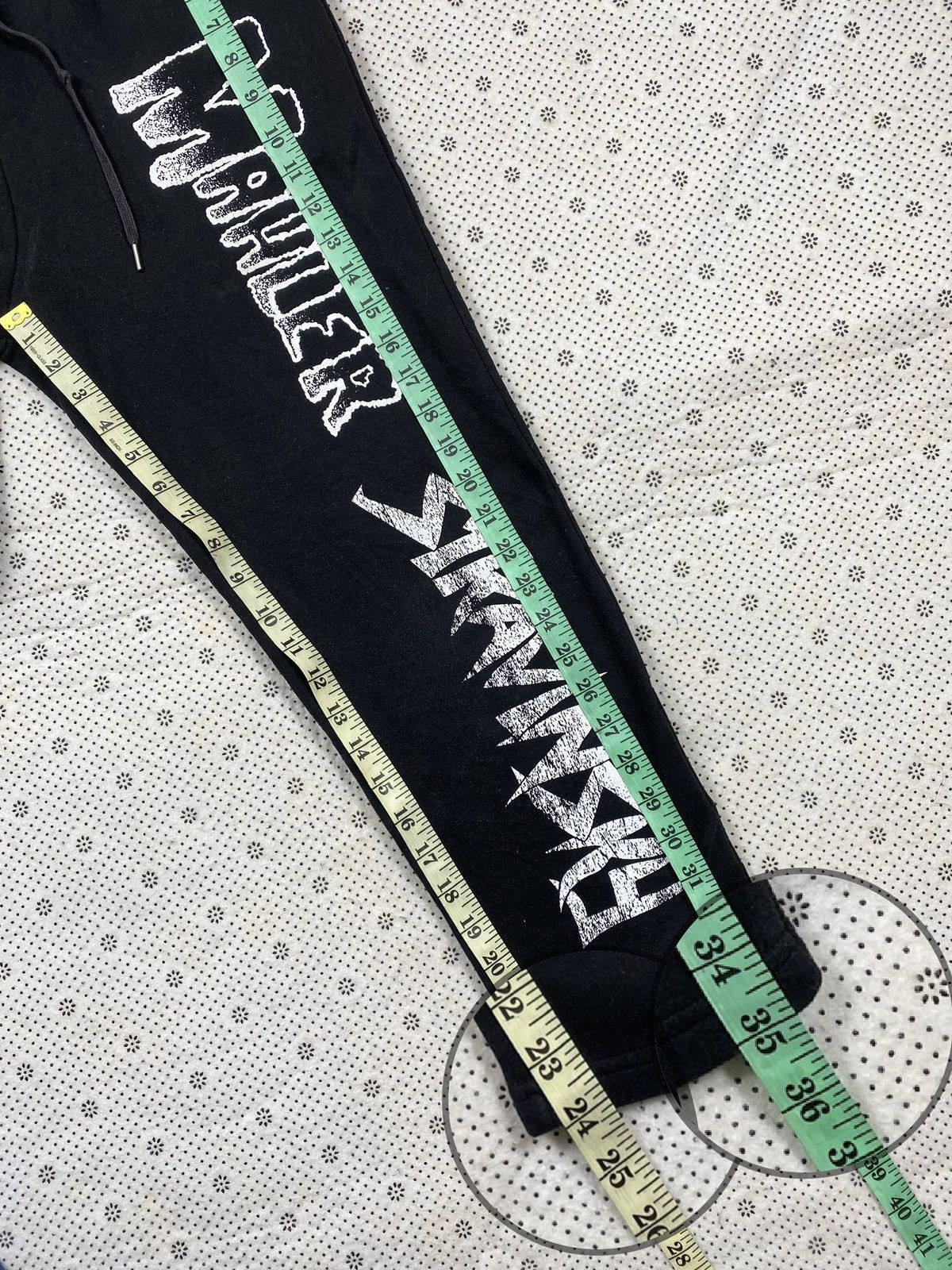 Japanese Brand Joggerpant With Iconic Heavymetal Band Font Size US 35 - 4 Thumbnail