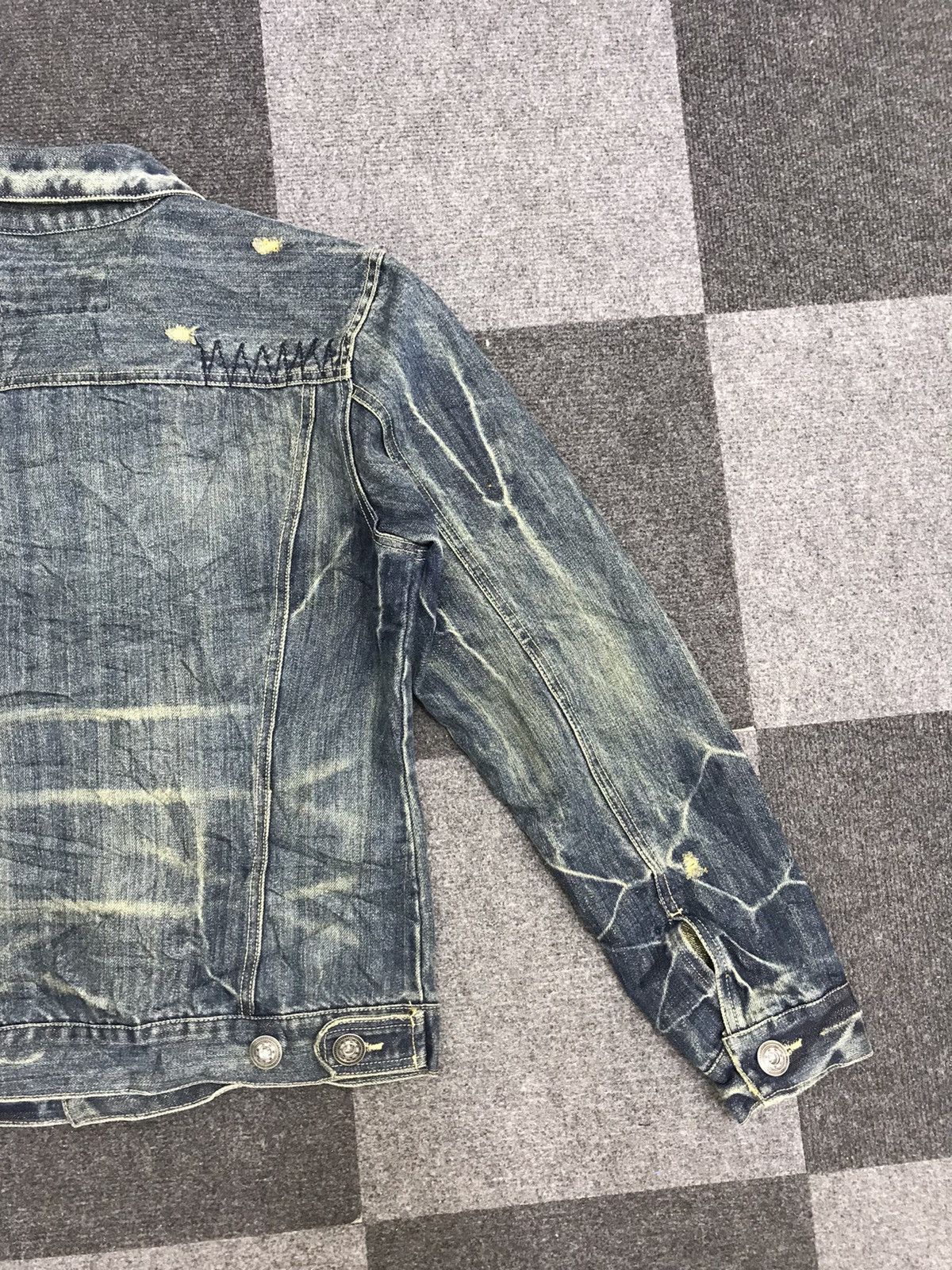 Japanese Brand POINT LOMA Japan Distressed Slim Fit Denim Jacket Size US S / EU 44-46 / 1 - 17 Thumbnail