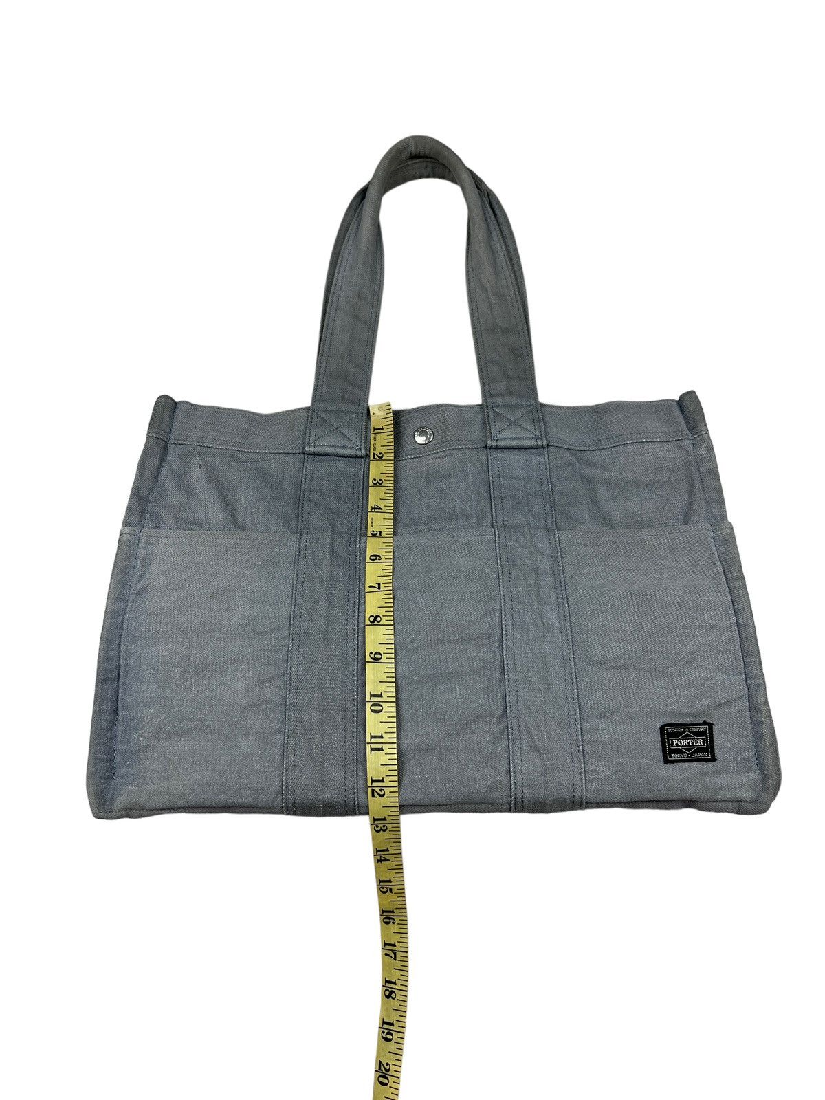 Head Porter × Porter Head Porter Grey Denim Tote Bag Size ONE SIZE - 12 Thumbnail