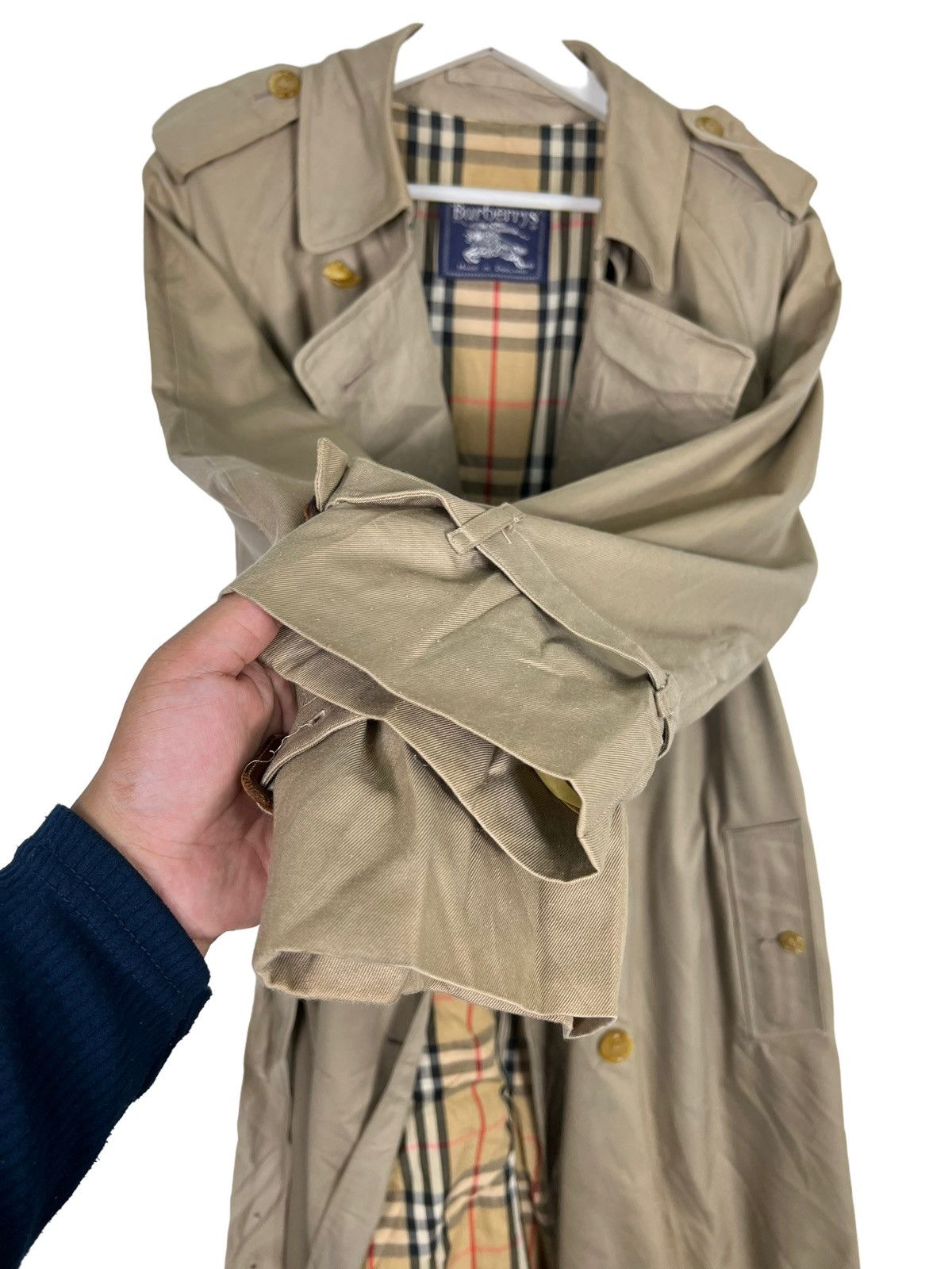 Burberry 🔥BURBERRY NOVA CHECK LINING BELT TRENCHCOAT MADE IN ENGLAND Size US L / EU 52-54 / 3 - 9 Thumbnail