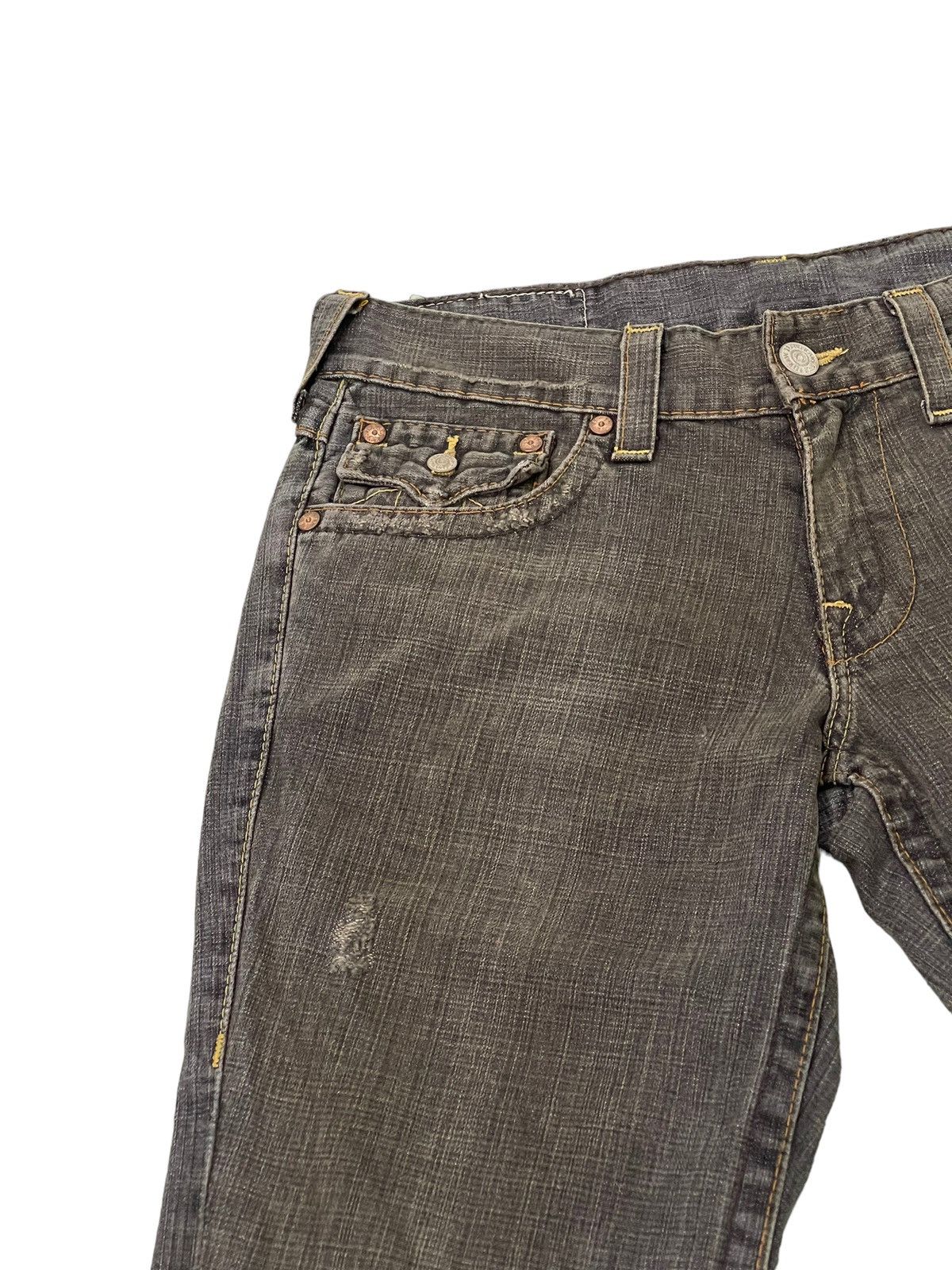 Japanese Brand Flare Jeans True Religion USA Distress Boot Cut 6🟦0 Size US 34 / EU 50 - 8 Thumbnail